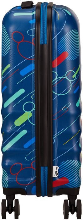 American Tourister Disney Wavebreaker Carry On Spinner Luggage - Mickey Future Pop Design, Lightweight Hardshell Suitcase for Travel, Business Trips & Family Vacations