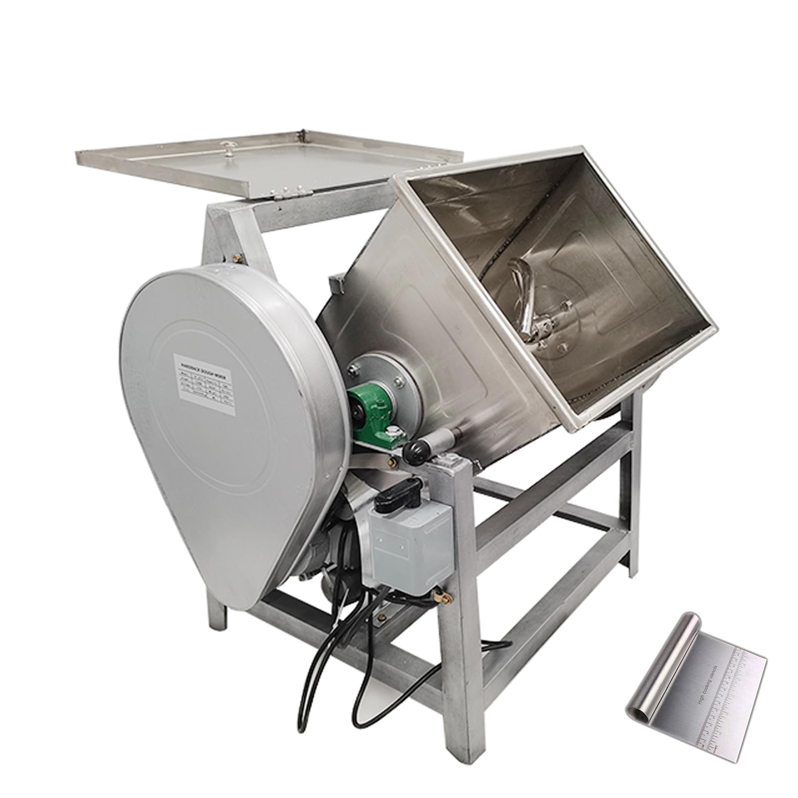 1500W 30QT Commercial Electric Dough Mixer - 33LBS Stainless Steel Dough Kneading Machine with 90° Tilt Barrel & Dough Knife (110V) - Perfect for Bakeries, Pizza Shops & Commercial Kitchens