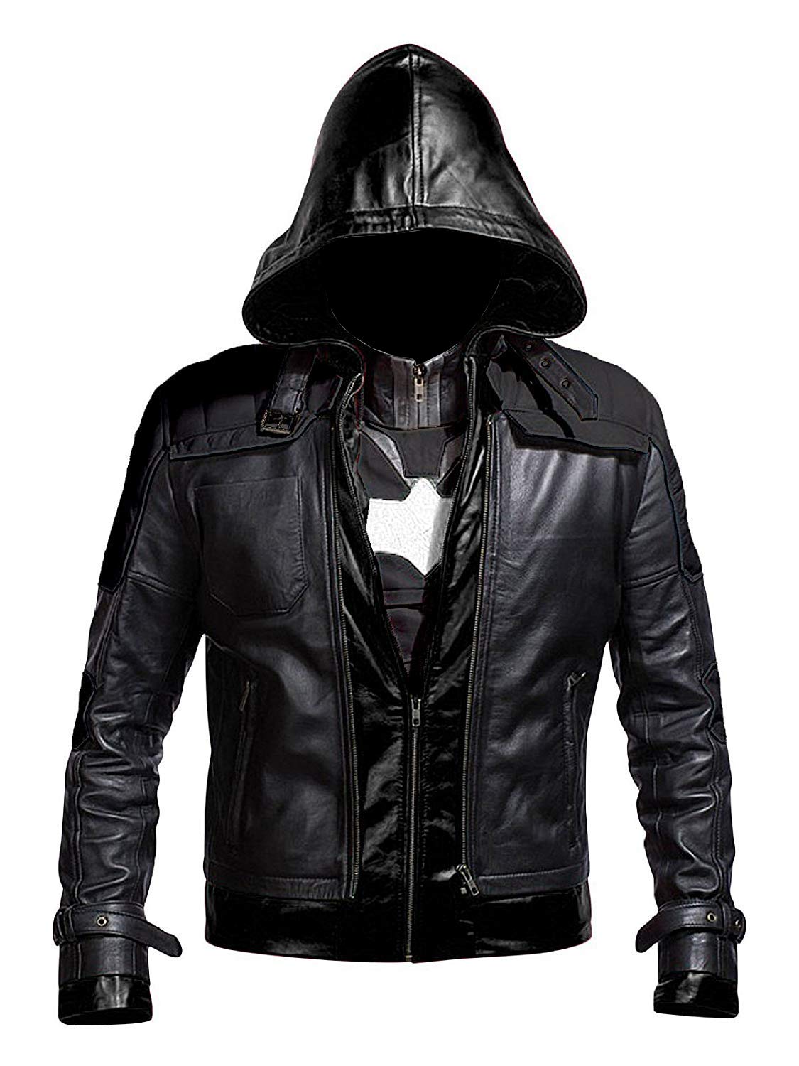 Stylish Black Hooded Men's Vest Jacket 2-in-1 - Sizes S to 5XL - Perfect for Outdoor Activities & Urban Fashion