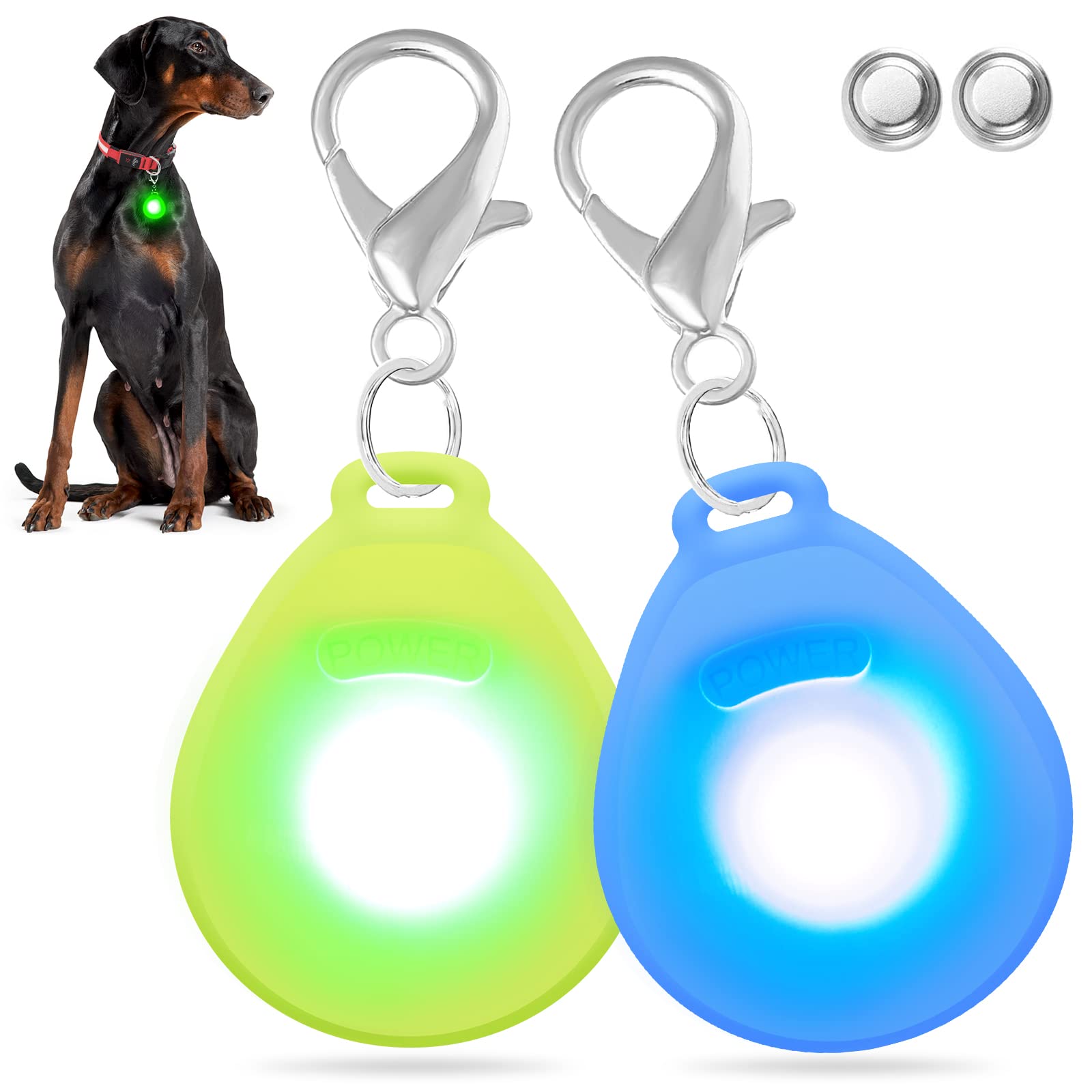 DOMIGLOW High Visibility LED Dog Collar Light - Waterproof Clip-On Night Safety Light for Dogs - Reflective Light Up Collar Tags for Night Walking, Running & Hiking (Perfect for Evening Walks, Jogging & Outdoor Adventures)