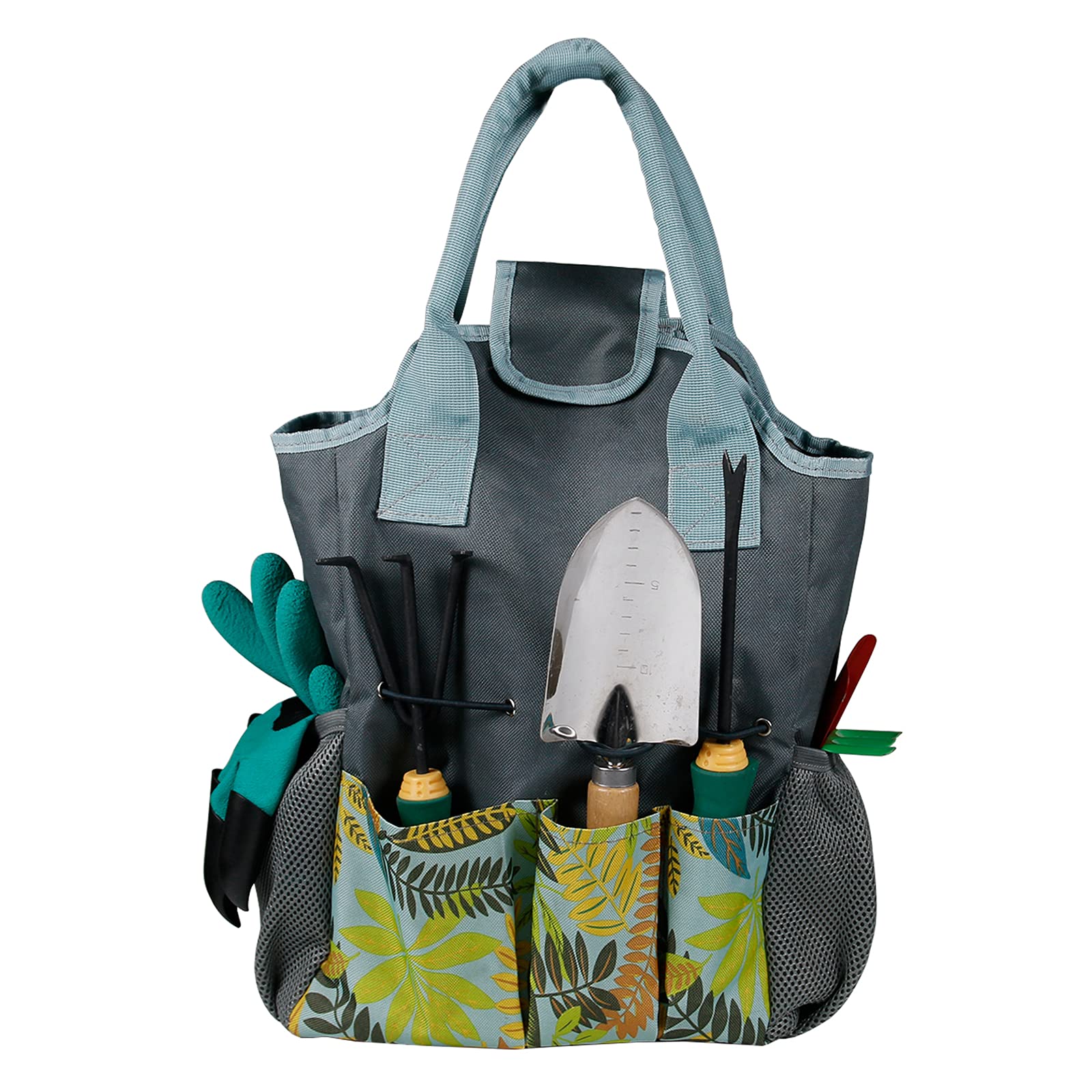 Heavy-Duty Garden Tool Storage Bag with Handles - 8 Pocket Plant Tool Organizer for Gardening Accessories (Tools Not Included) | Perfect for Outdoor Gardening, Landscaping & Yard Work