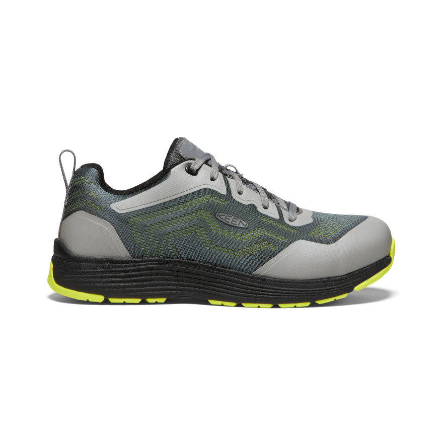Sparta 2 ESD Aluminum Toe Safety Shoes for Men - Steel Grey & Evening Primrose | Slip-Resistant Work Boots for Construction, Warehouse & Industrial Use