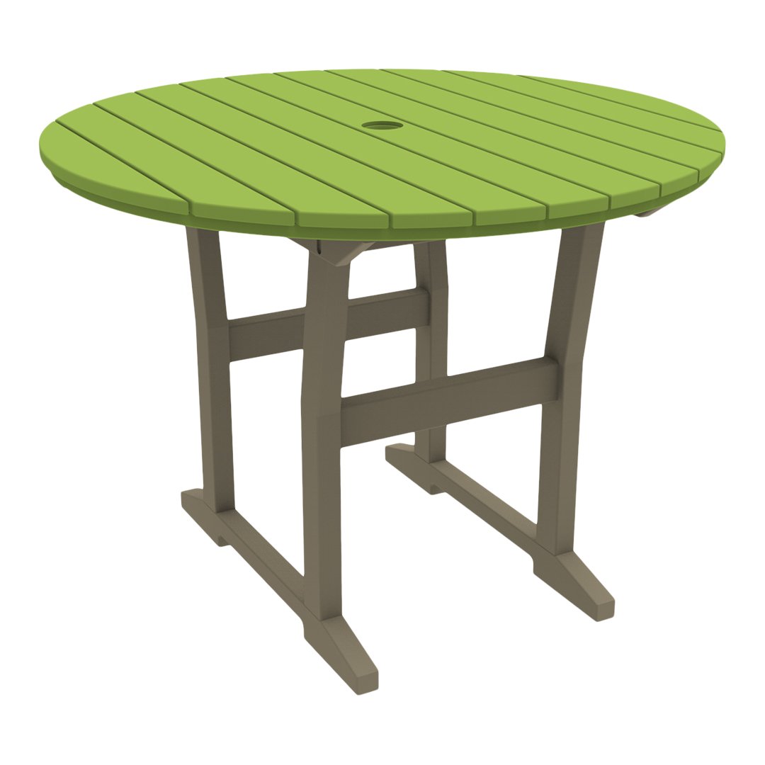 Coastline Cafe Round Dining Table - 36 Inch Modern Kitchen Table for Small Spaces, Breakfast Nook & Apartment - Perfect for Coffee Shops, Restaurants & Home Decor