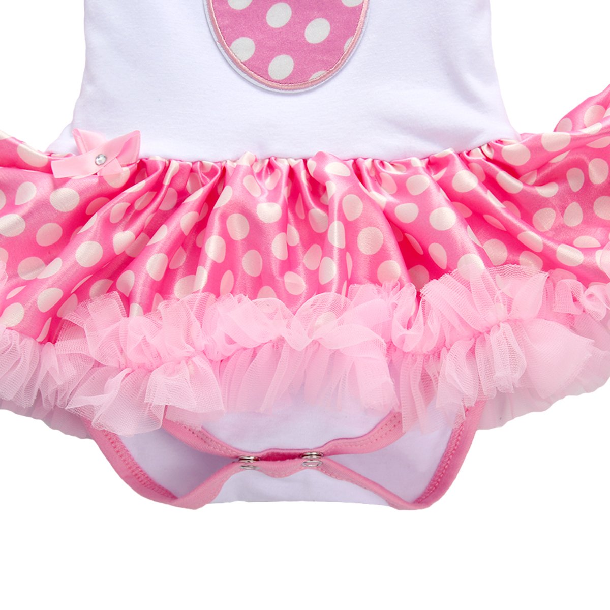 ODASDO Easter Outfit for Baby Girls - Bunny Egg Print Short Sleeve Tutu Romper Dress with Headband Set | Adorable Infant Easter Day Costume for Photo Shoots, Family Gatherings & Spring Celebrations