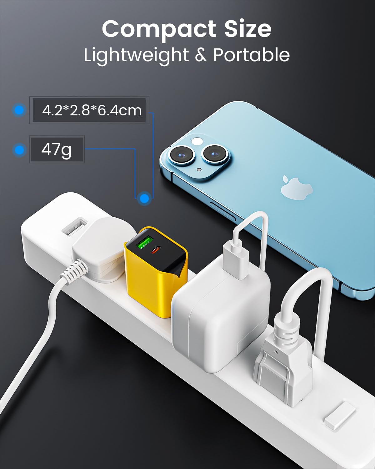 4 Pack 20W USB C Charger Block - UL Certified Dual Port PD+QC Fast Charging Wall Adapter for iPhone 15/14/13/12/11/Pro Max/XS/XR/X, Galaxy S24/S23/S22, LG - Perfect for Home, Office & Travel Charging Needs
