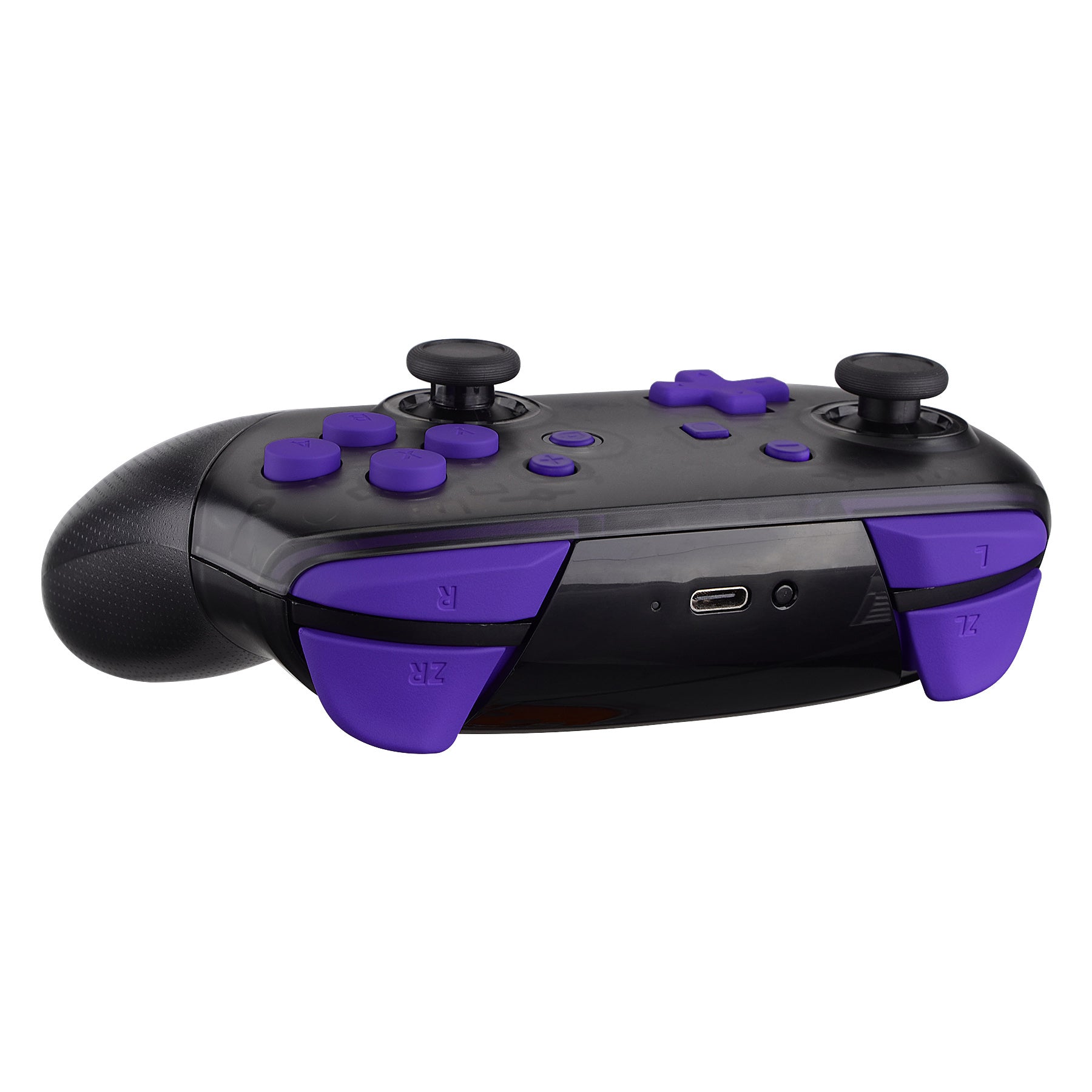 eXtremeRate DIY Replacement Full Set Buttons for Nintendo Switch Pro Controller - Purple | Customize Your Gaming Experience | Perfect for Home Gaming, Travel & Competitive Play