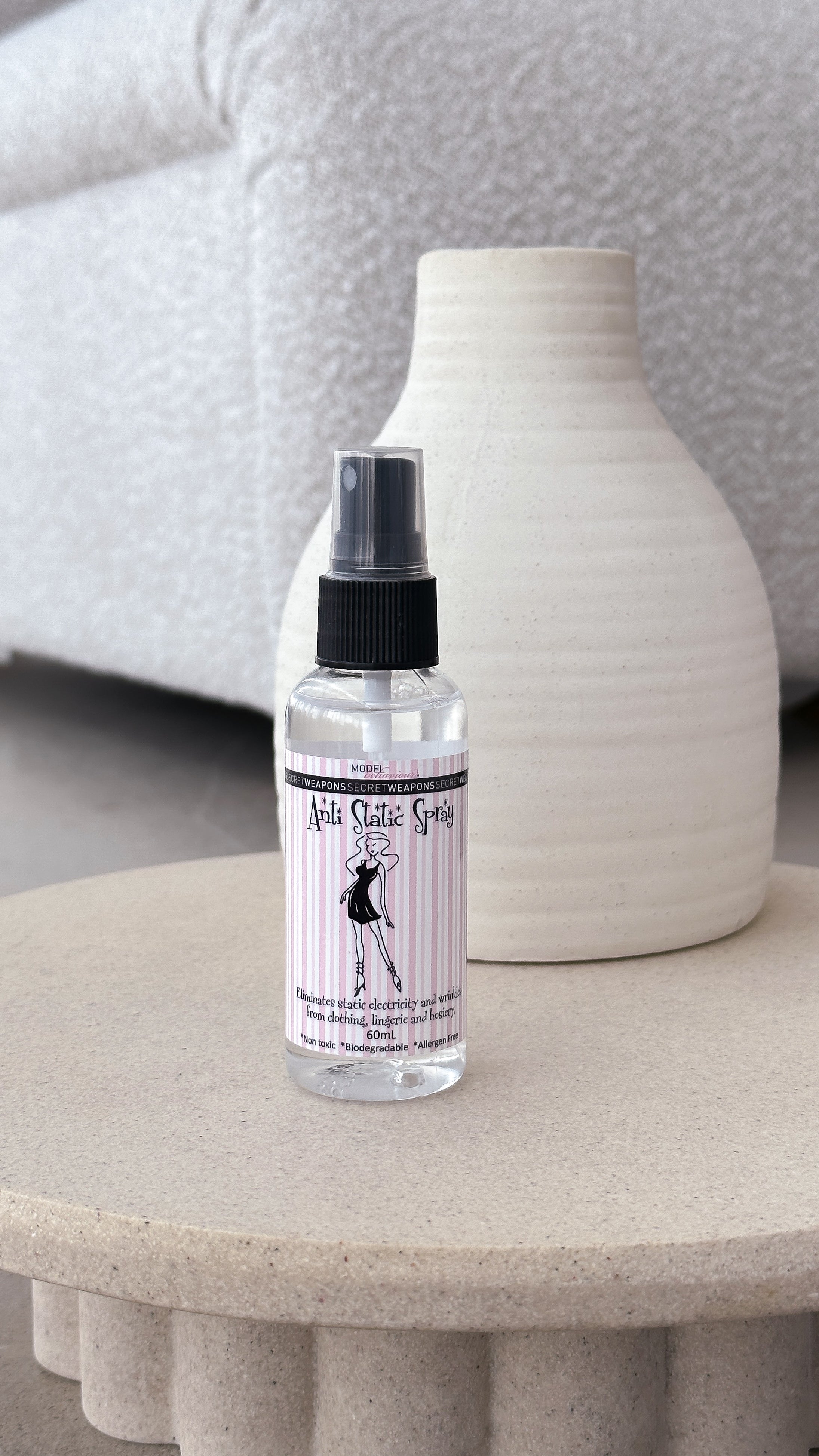 Anti Static Spray for Clothes & Hair - Eliminate Static Electricity & Frizz - Perfect for Winter, Laundry & Styling