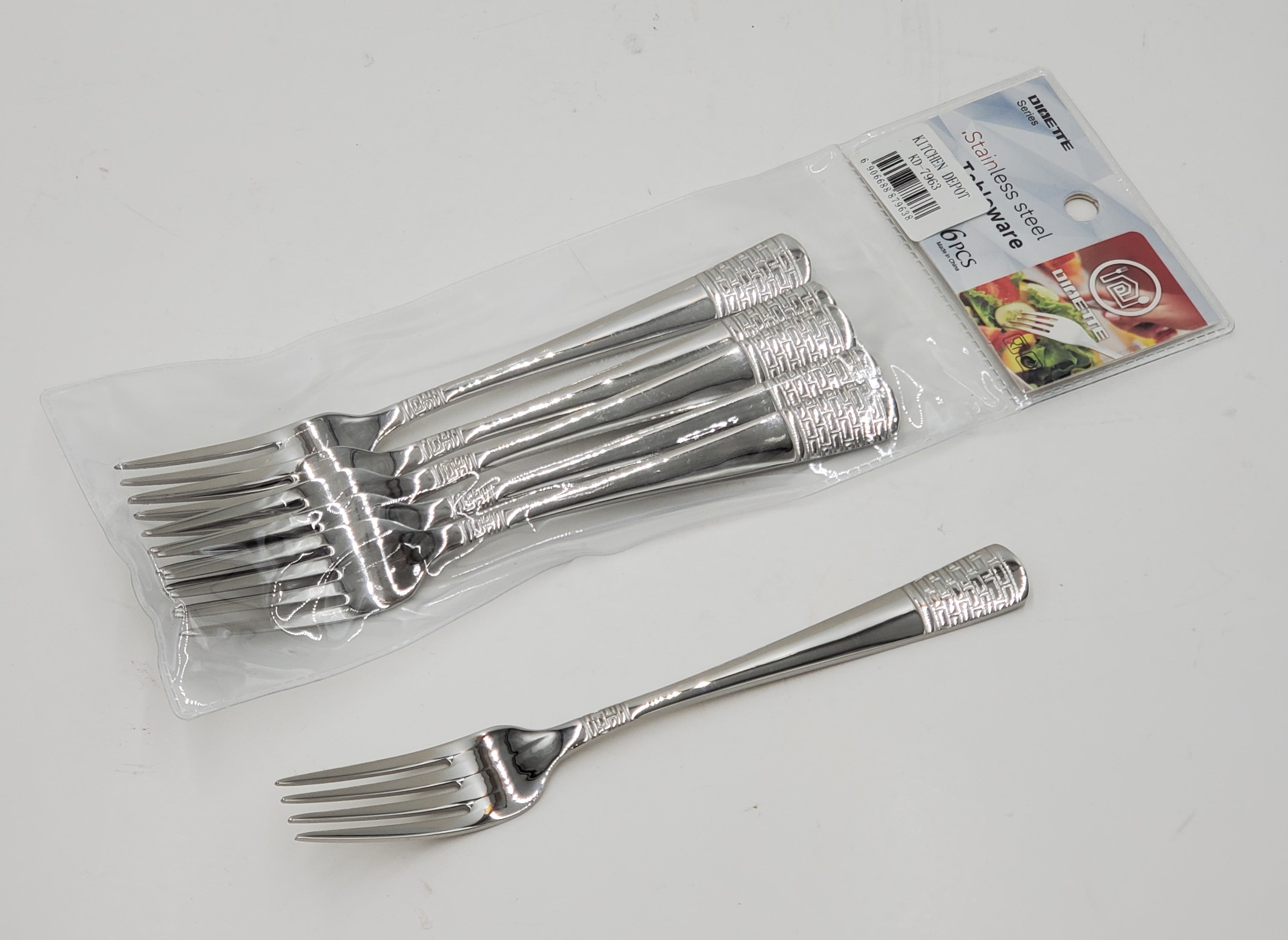 6-Piece Stainless Steel Dessert Forks Set - Elegant Silverware for Cakes, Pastries, and Fruit Platters - Perfect for Parties, Weddings, and Fine Dining