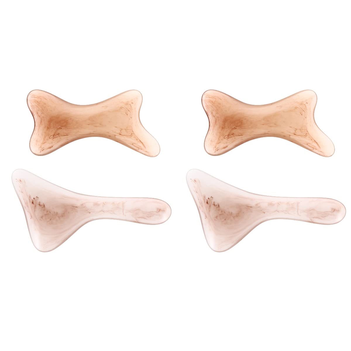 4-Piece Body Scraping Plate Set - Meridian Massage Board & Gua Sha Scraper for Muscle Relief & Detox - Perfect for Spa, Home Therapy & Self-Care Routine