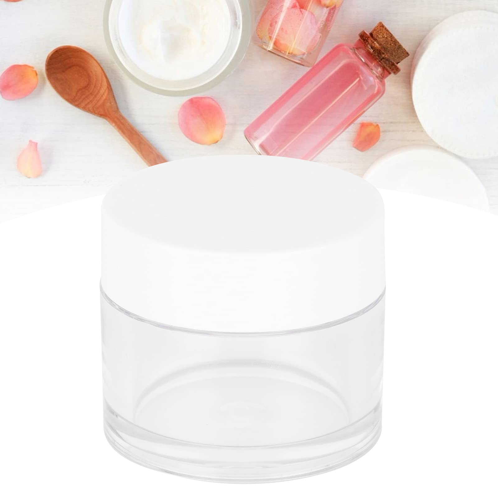 2-Pack Round Empty Refillable Lip Balm Containers with Lids - 10pcs Travel-Sized Cosmetic Jars for Lip Balm, Earrings & Makeup Storage - Perfect for DIY Beauty, Travel Essentials & Jewelry Organization