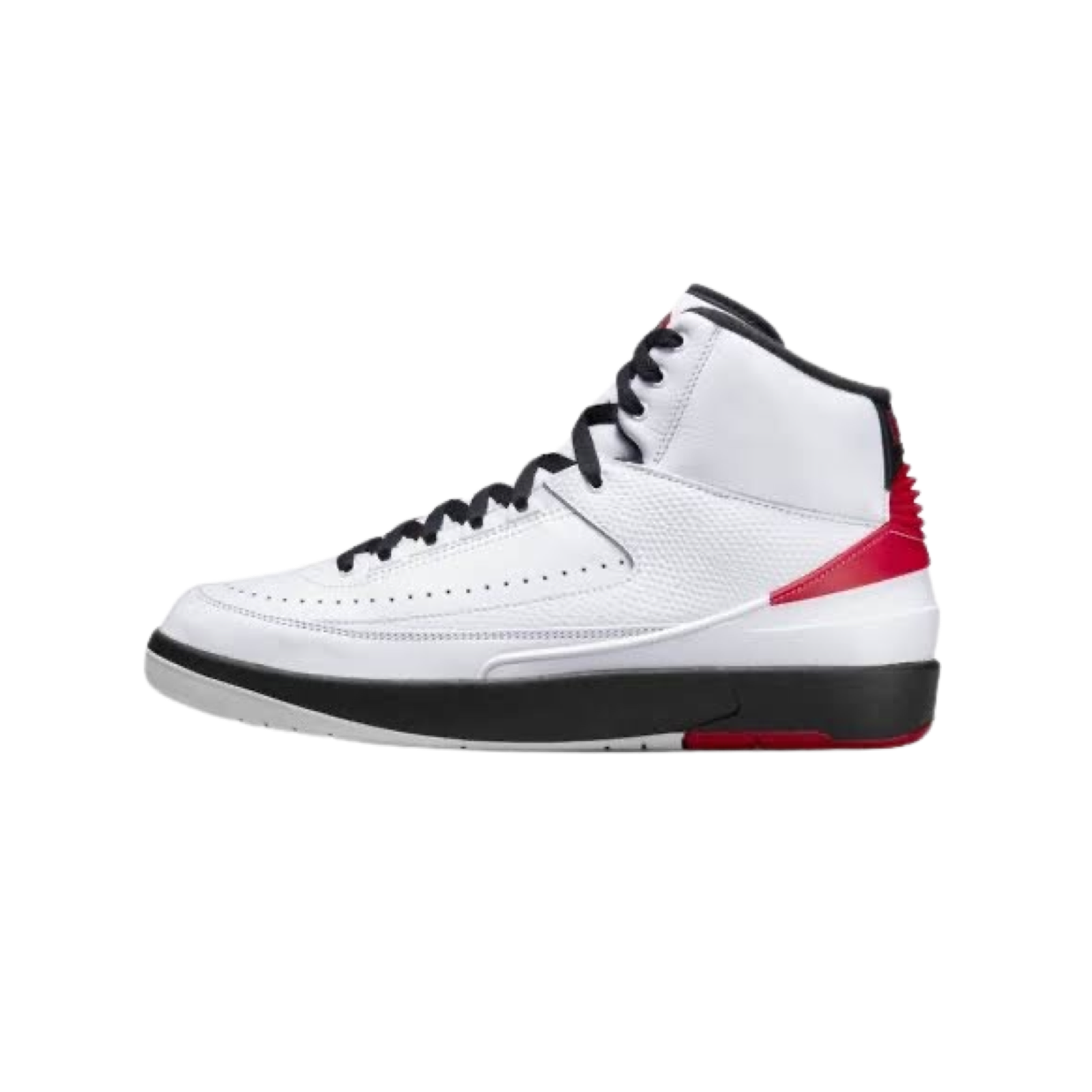 Air Jordan 2 Retro Sneakers - White, Varsity Red & Black Basketball Shoes for Men | Perfect for Streetwear, Gym & Casual Outfits