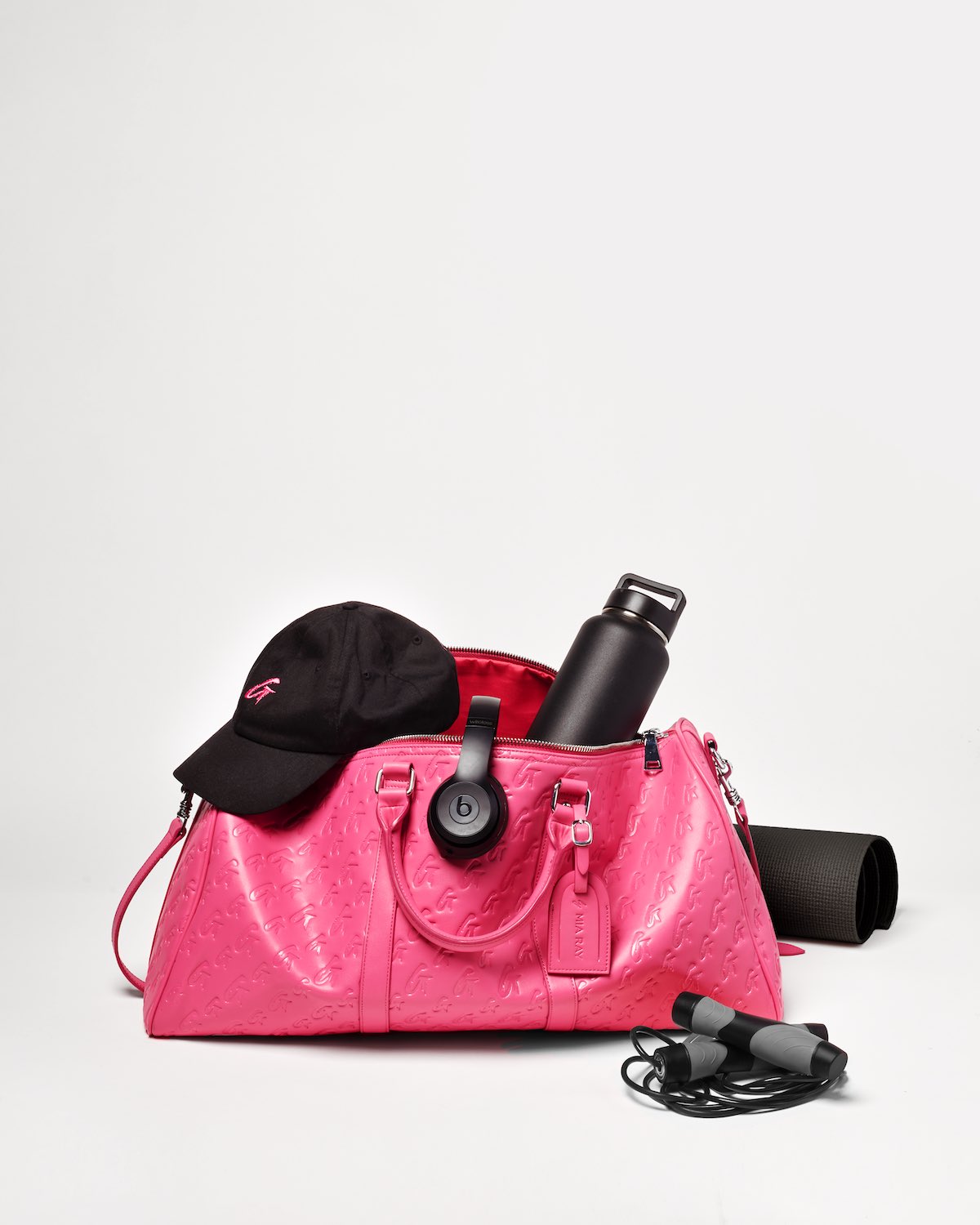 Luxury Monogram Duffle Bag in Hot Pink - Perfect for Travel, Gym & Weekend Getaways