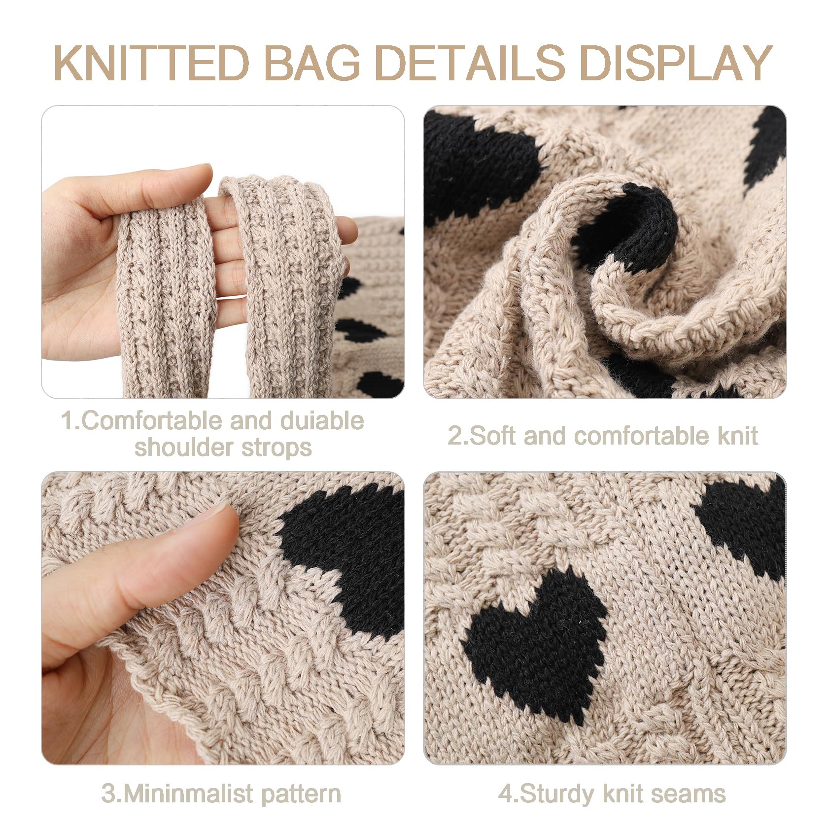 Stylish Knitted Shoulder Tote Bag - Large Crochet Beach Bag for Women | Boho Hobo Purse | Perfect for Summer Outings, Beach Vacations & Casual Shopping