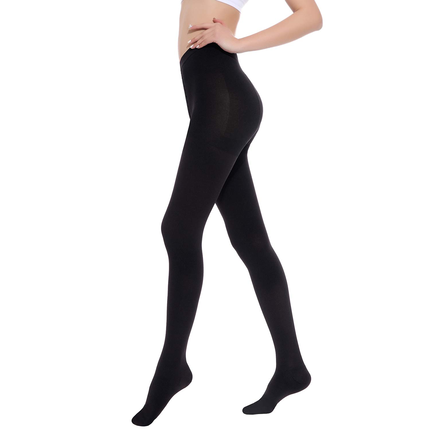 Medical Compression Stockings 20-30mmHg for Women & Men - Varicose Veins & Edema Relief - Black Closed Toe for Work & Travel