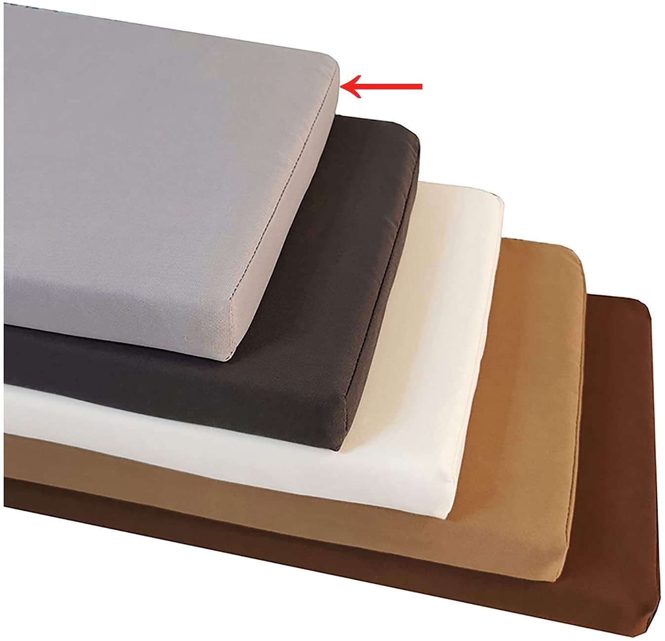 **Outdoor Bench Cushion - Waterproof Memory Foam Patio Furniture Seat Pad with Non-Slip Rubber Back - Perfect for Garden, Deck, Swing, or Indoor Sofa**