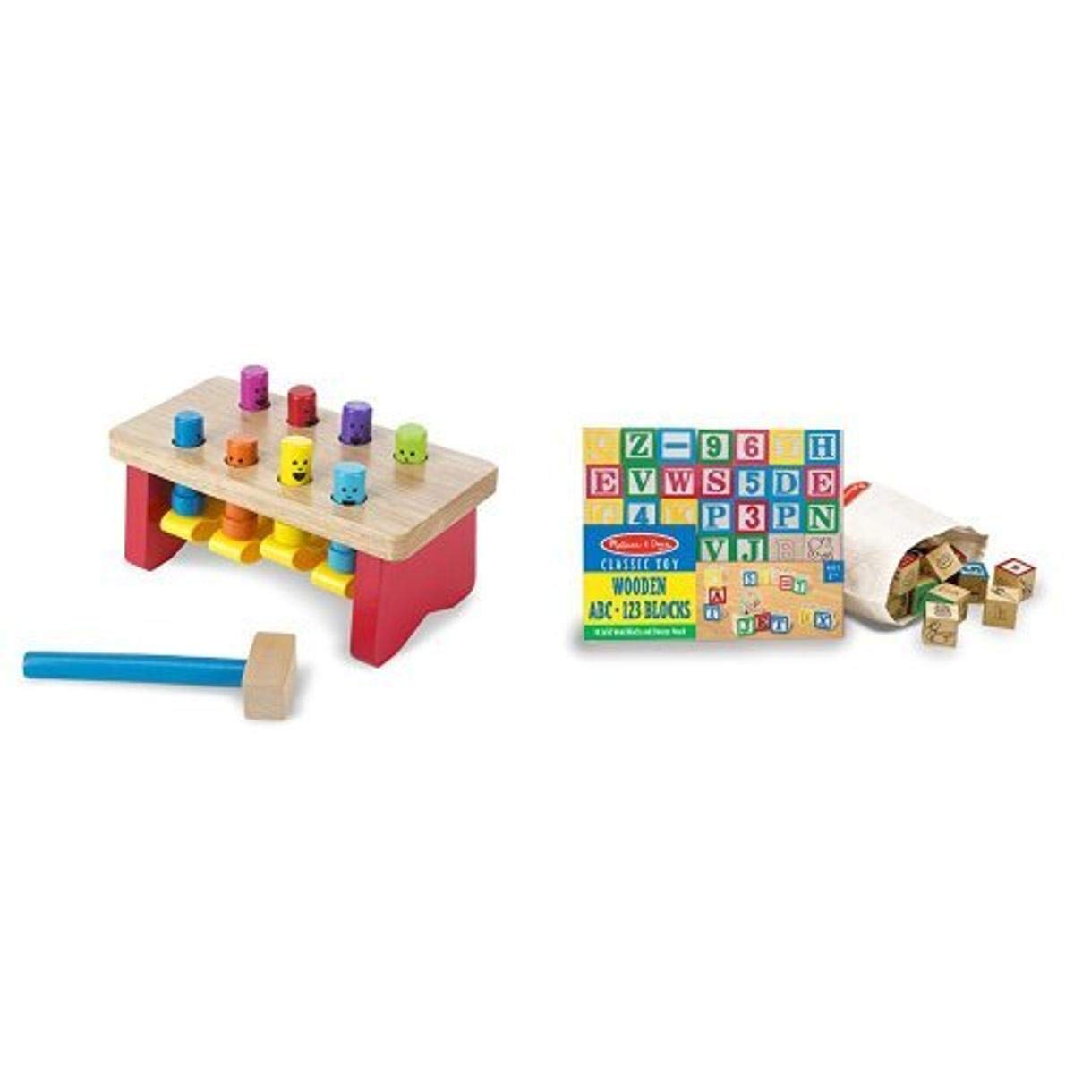 Melissa & Doug Classic Wooden Toy Bundle - Educational Wooden Toys for Toddlers & Kids - Perfect for Preschool Learning, Montessori Play & Birthday Gifts