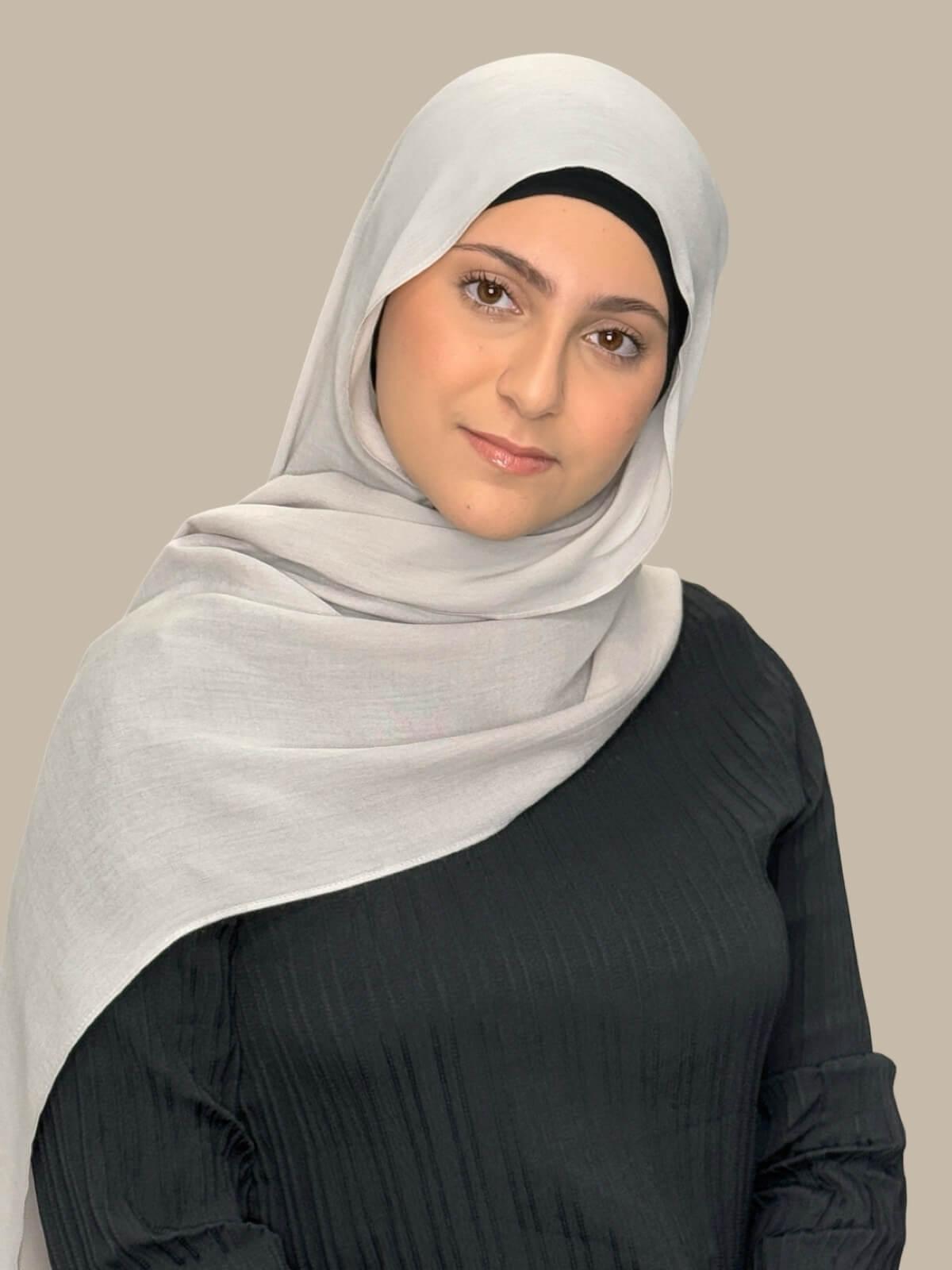 Stylish Cotton Modal Hijab Scarf for Women - Soft & Breathable Misty Mink - Perfect for Daily Wear, Prayer & Fashion Outfits