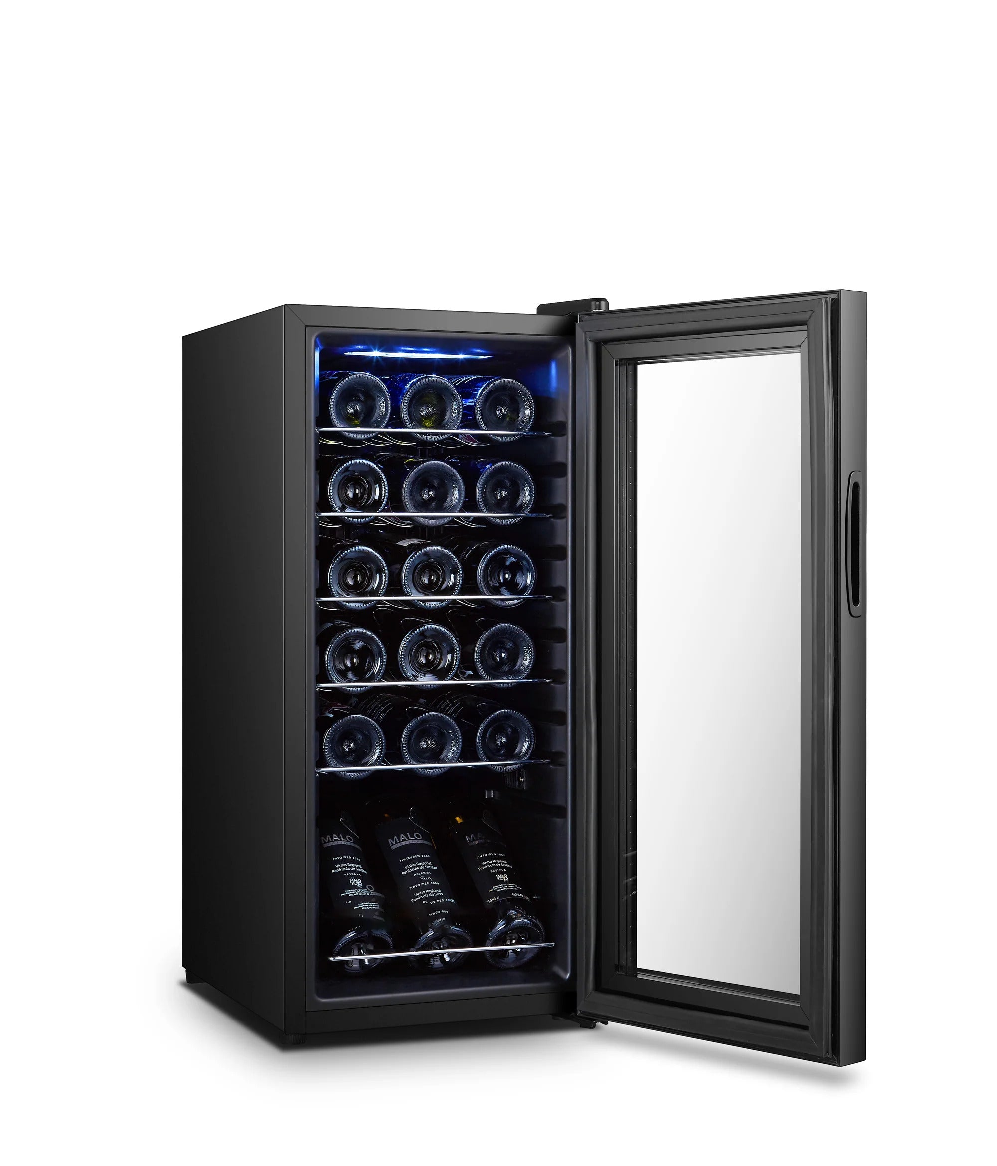 Milex 18 Bottle Dual Zone Wine Cooler Refrigerator - Freestanding or Built-In for Home, Bar, Restaurant & Office Use