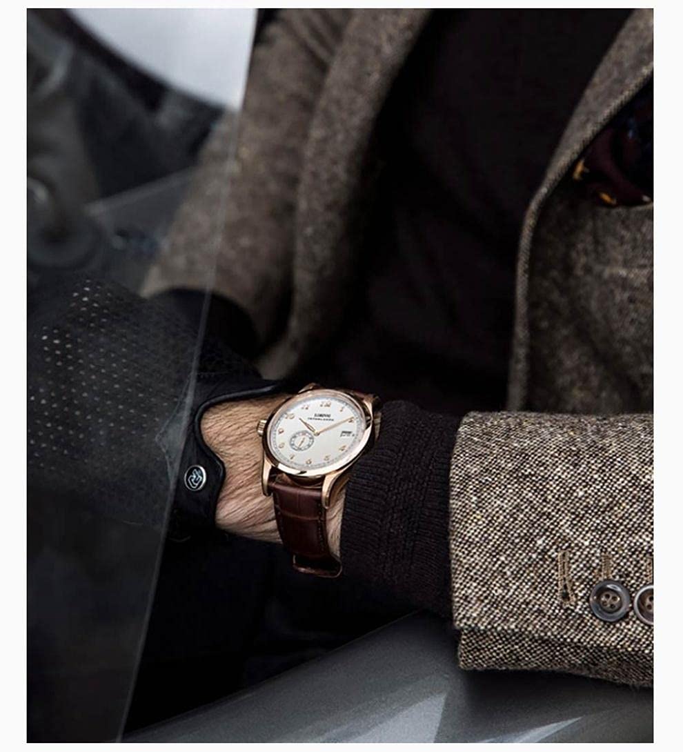 Premium LOBINNI Men's Automatic Mechanical Watch - Waterproof Dress Watch for Business & Formal Occasions - Luxury Stainless Steel Wristwatch for Grooms, Professionals & Special Events