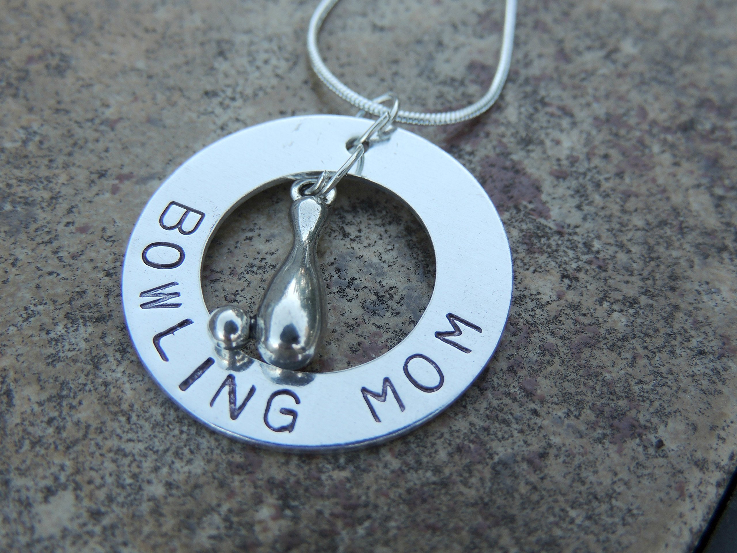 Hand Stamped Bowling Necklace - Personalized Sports Jewelry for Women - Perfect Gift for Bowlers & Sports Lovers (Ideal for Bowling Leagues, Tournaments & Casual Wear)