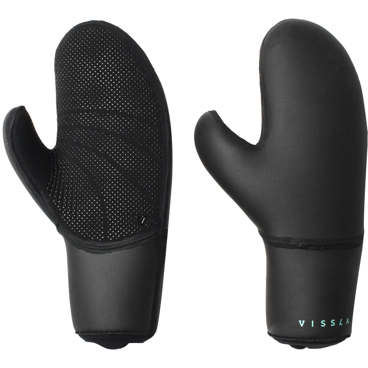 Vissla Seven Seas 7mm Neoprene Mitten Gloves for Men & Women - Black - Ideal for Surfing, Diving & Cold Water Sports