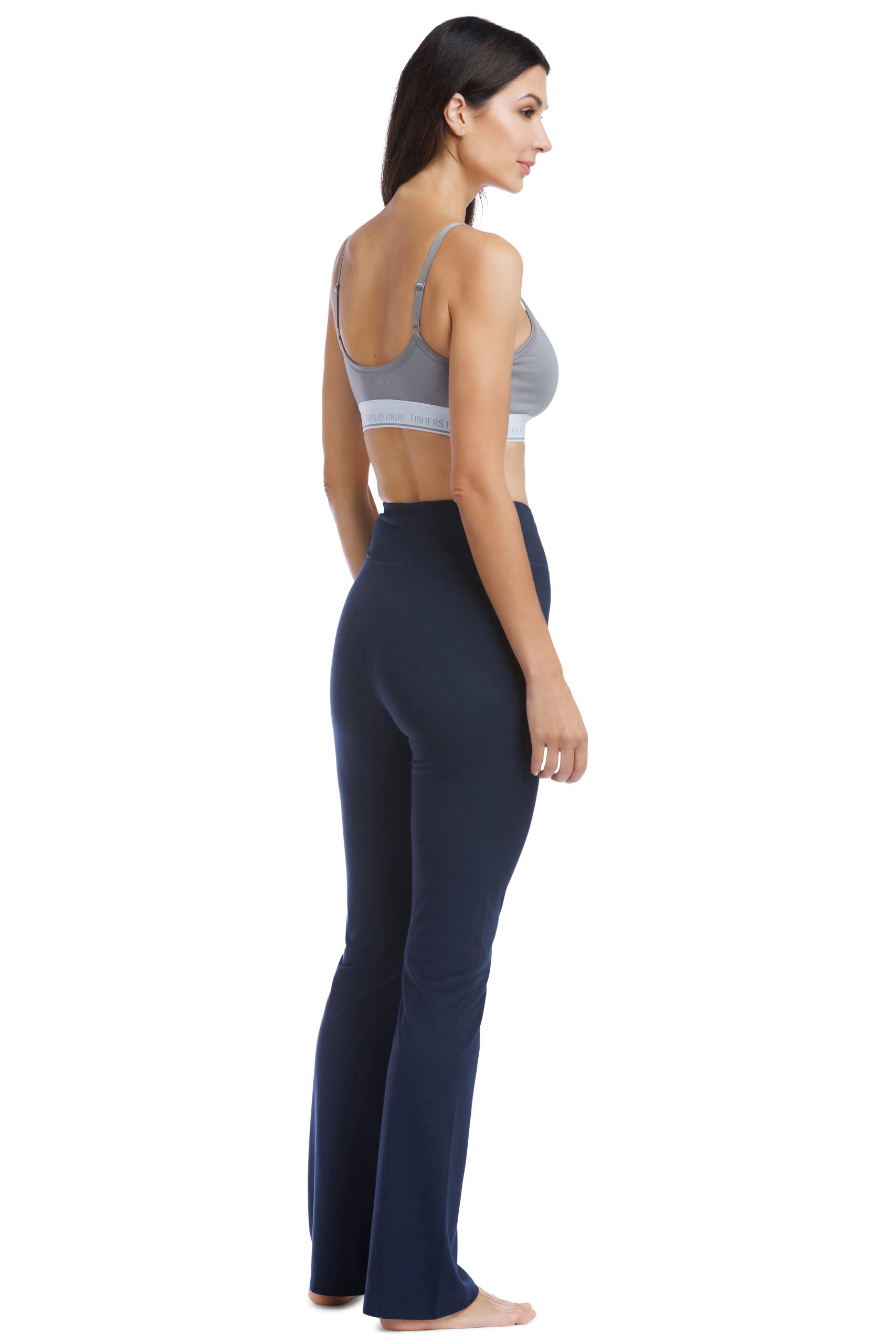 Fishers Finery Women's Eco-Friendly High Waisted Bootcut Yoga Pants - Comfortable Athletic Leggings for Workout, Running & Lounge Wear - Perfect for Yoga, Gym & Casual Outfits