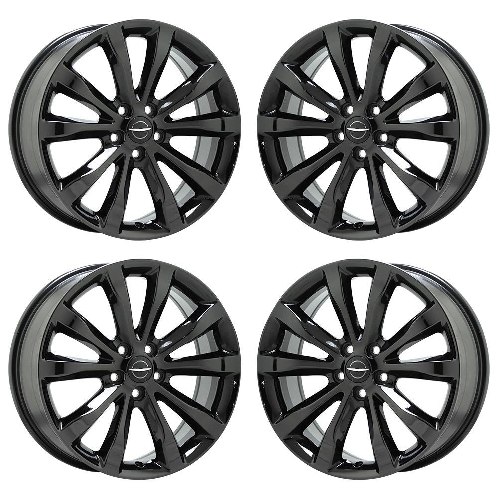 19 Chrysler 300 AWD Black Chrome Wheels Rims - Factory OEM Set of 4 (Part #2538) - Perfect for Upgrades & Replacement on Sedans