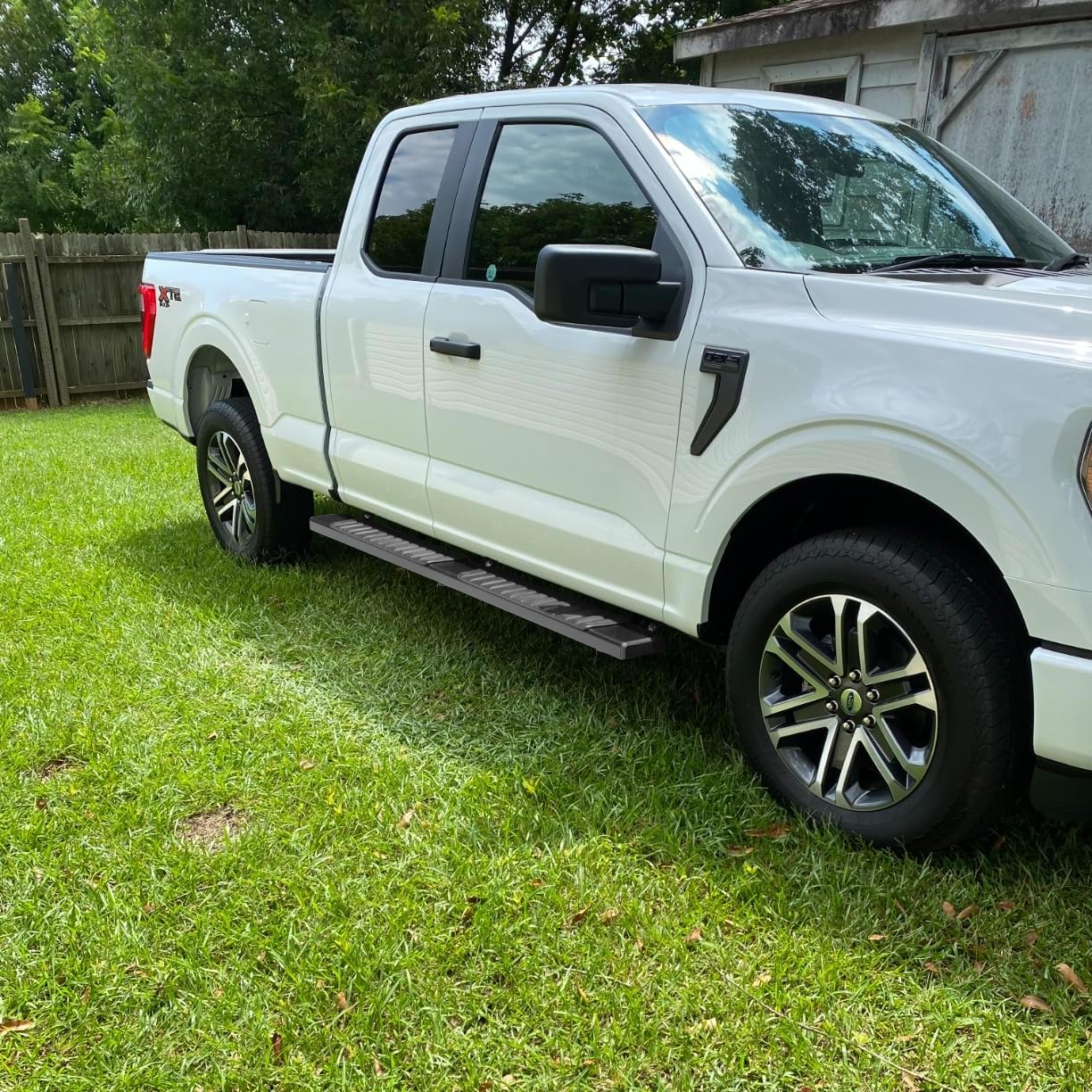6 Inch Running Boards for 1999-2016 Ford F250 F350 F450 F550 Super Duty Super Cab | Heavy Duty Nerf Bars Side Steps & Rock Sliders | Carbon Steel Construction | Off-Road & Daily Driving Protection