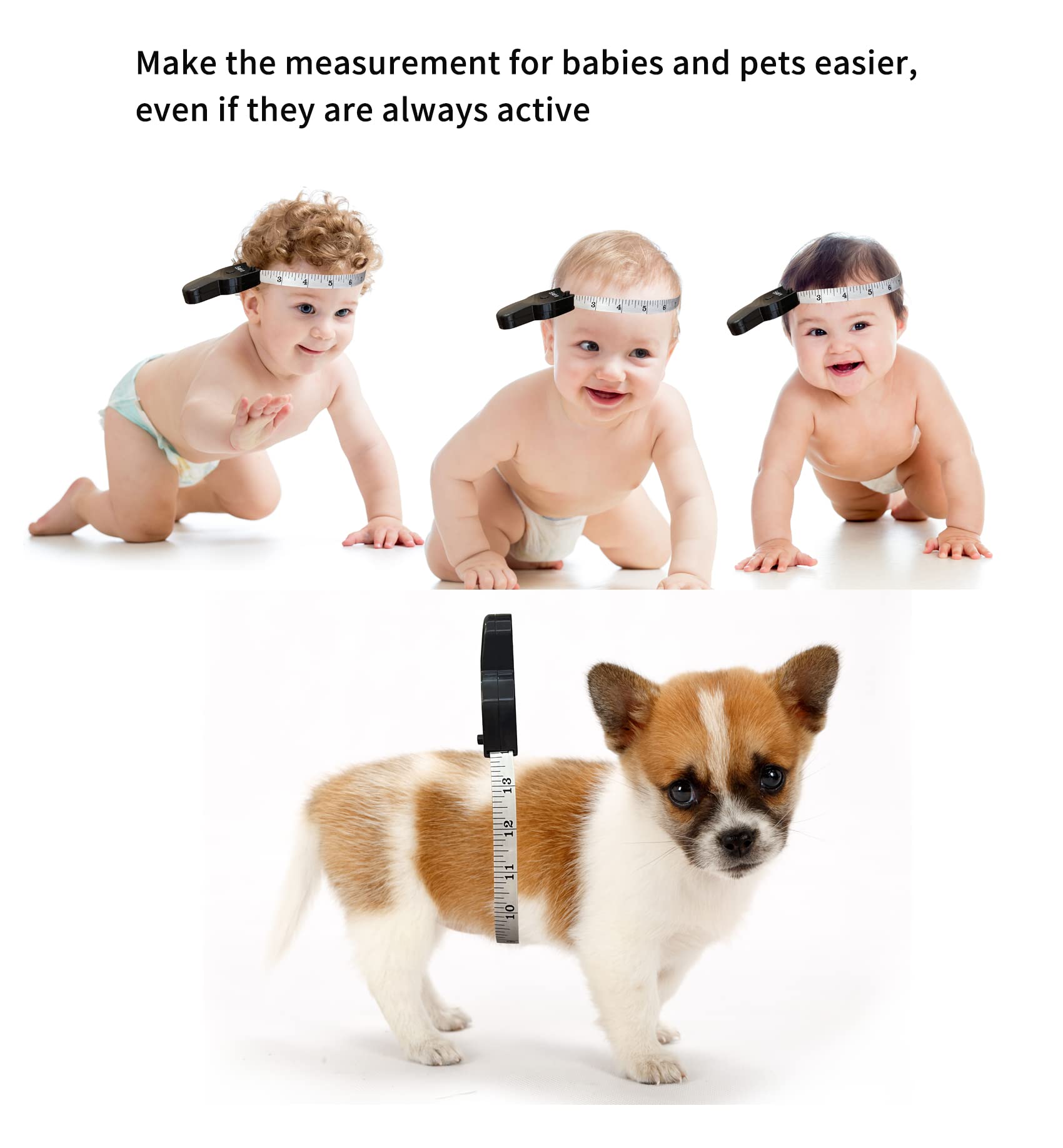 **Retractable Soft Body Measuring Tape - Accurate Sewing & Weight Loss Tape Measure for Fitness, Tailoring, Crafting Clothes - Pack of 2 (White) - Perfect for Home Workouts & DIY Fashion Projects**