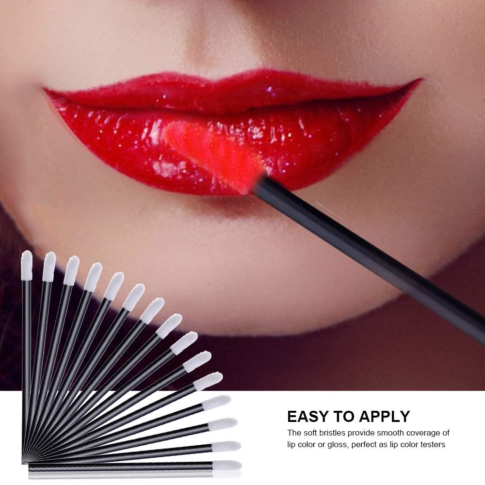 50 Pcs Black Mascara Wand Spoolies & Lip Brushes - Professional Lipstick Lip Gloss Applicator for Eyebrow & Eyelash Extension Makeup Kits - Perfect for Salon, Home Use & Travel Makeup Essentials