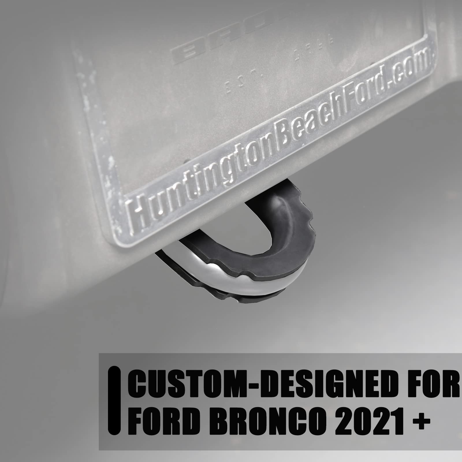 Ford Bronco Rear Shackle Isolators (2021-2024) - Anti-Rattle Bumper Protection Kit | 2-Piece Shackle Covers for Off-Roading & Daily Driving