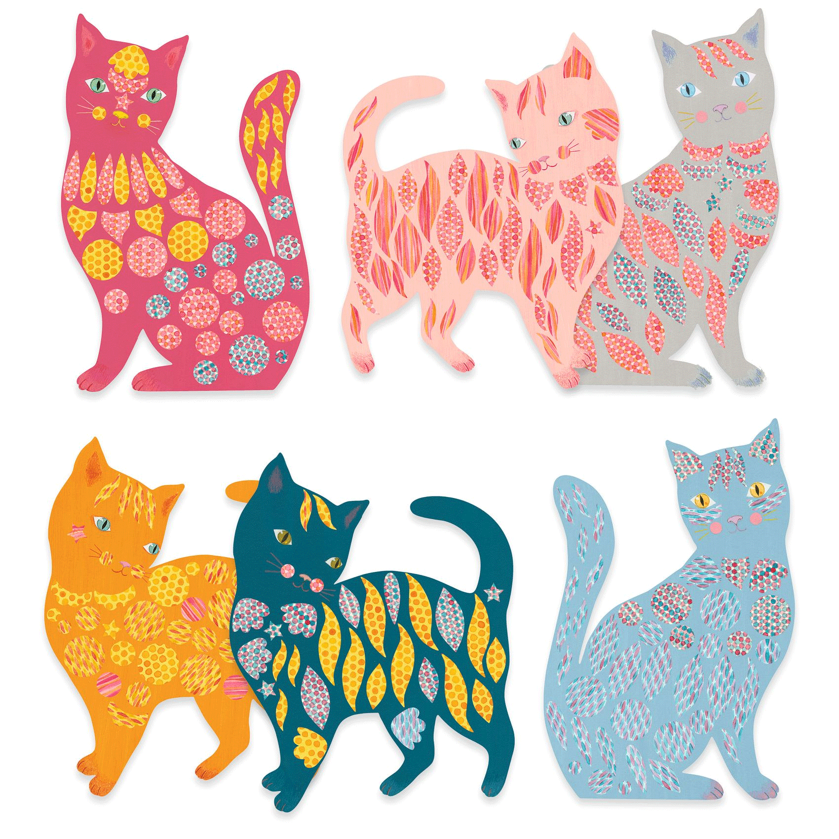 Elodie's Pretty Cats Art Set by Djeco - Premium Cat-Themed Painting Kit for Kids & Adults | Perfect for Creative Play, Birthday Gifts & Home Decor