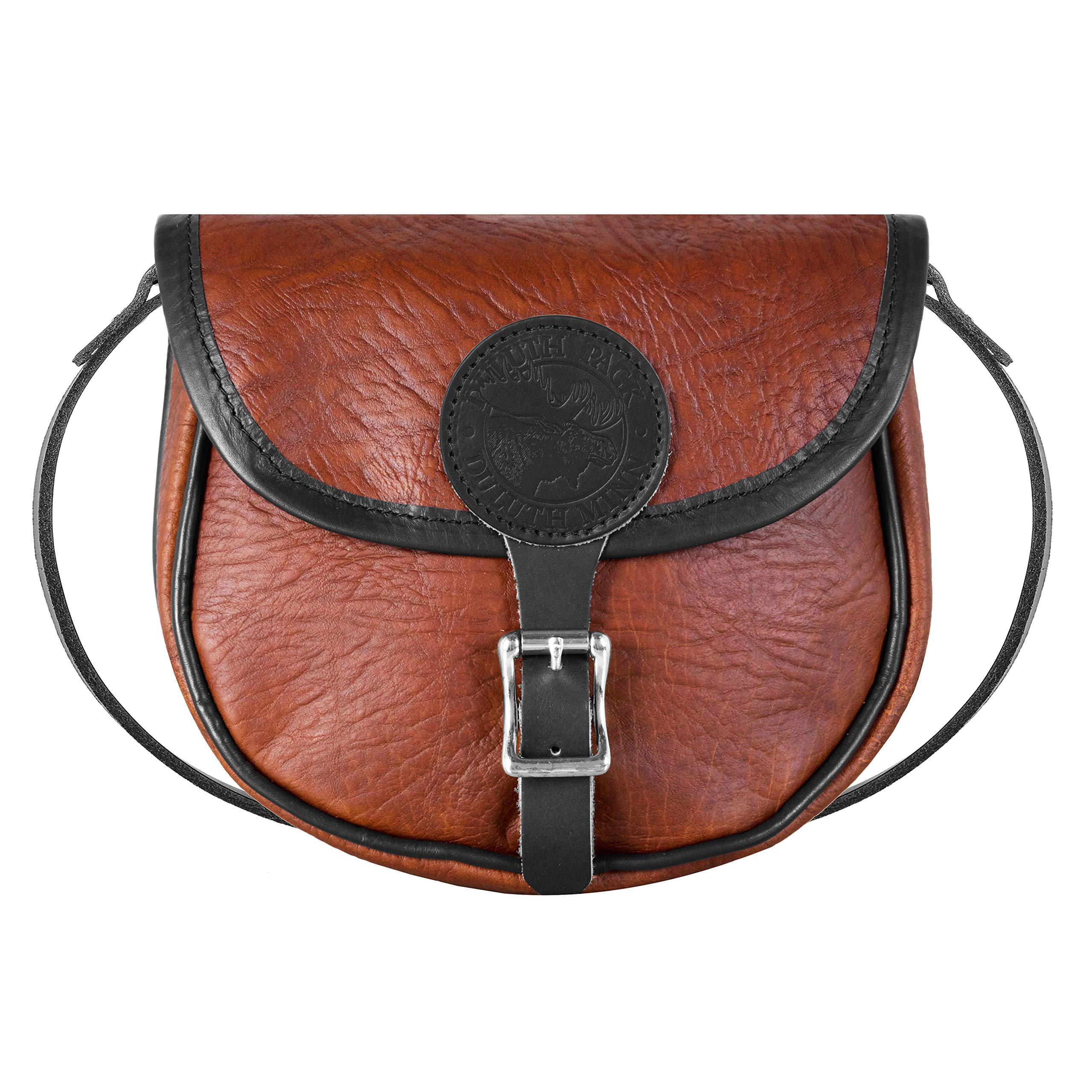 Duluth Small Bison Leather Shell Purse - Handmade Genuine Leather Crossbody Bag for Women - Perfect for Everyday Use, Travel & Outdoor Adventures