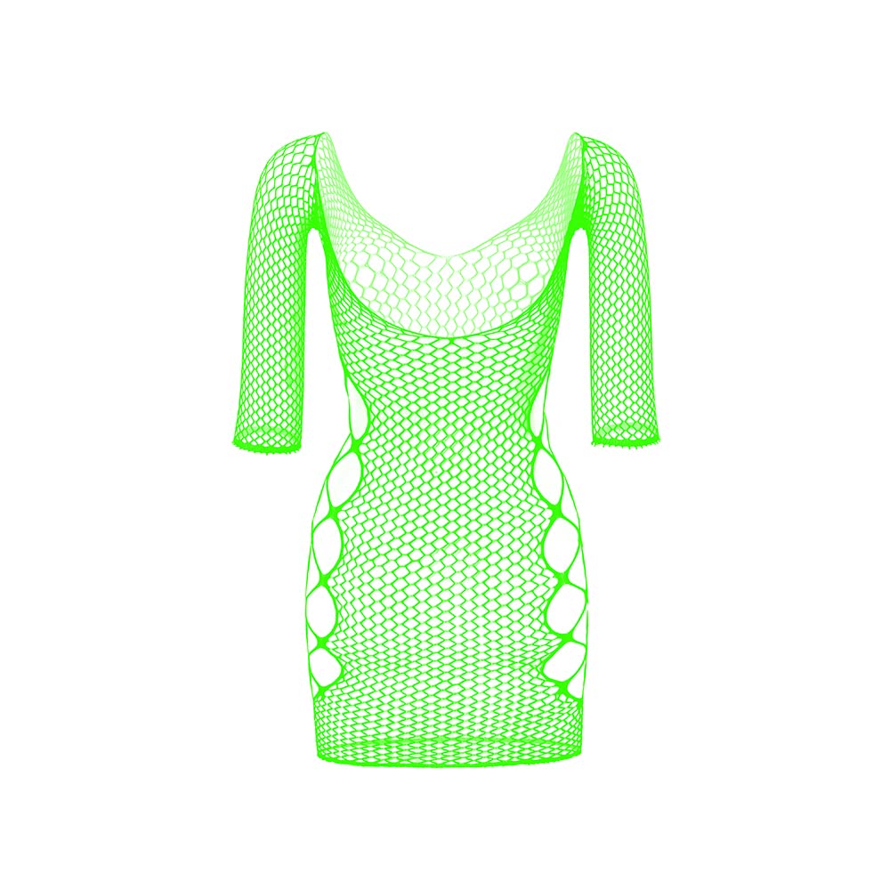 Sexy Fishnet Lingerie for Women - V-Neck Babydoll Sleepwear Dress, One Size - Perfect for Valentine's Day, Boudoir Photography & Romantic Nights