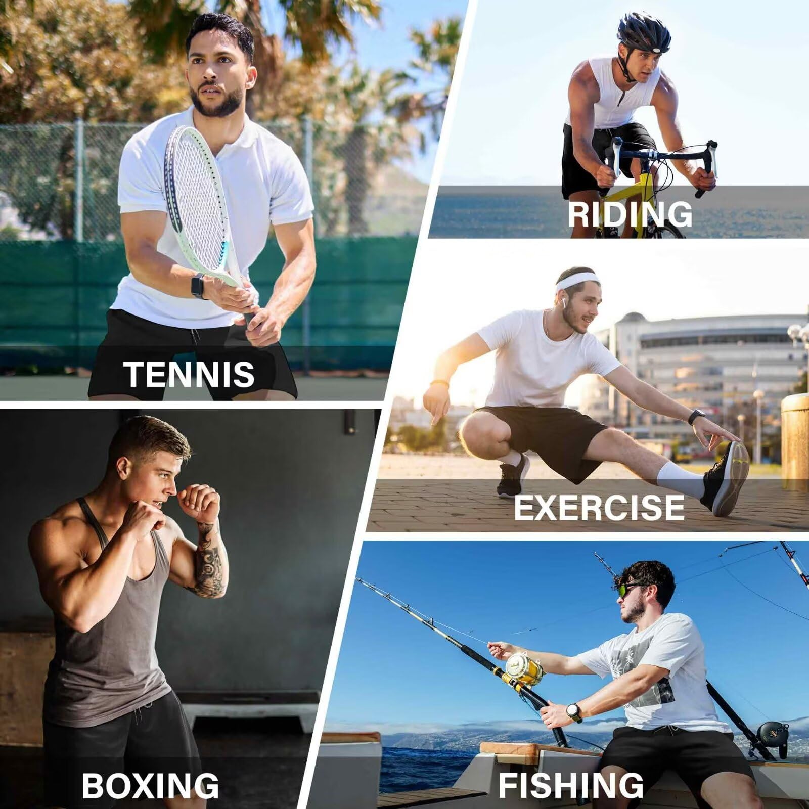 5 Pack Men's 7 Inch Gym Shorts - Breathable Quick-Dry Athletic Running Shorts with Mesh Lining & Pockets - Perfect for Workouts, Jogging & Basketball Training