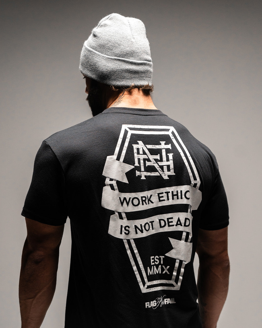 Work Ethic Tee - Black & White Cotton T-Shirt for Men & Women | Casual Workwear & Everyday Comfort