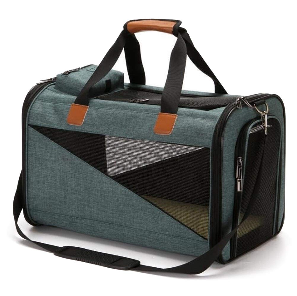 Portable Pet Carrier Backpack - Soft Linen Mesh Shoulder Bag for Dogs & Cats | Lightweight Travel, Hiking & Outdoor Use | Handheld & Shoulder Strap Design | Perfect for Airplane, Car Rides & Daily Walks