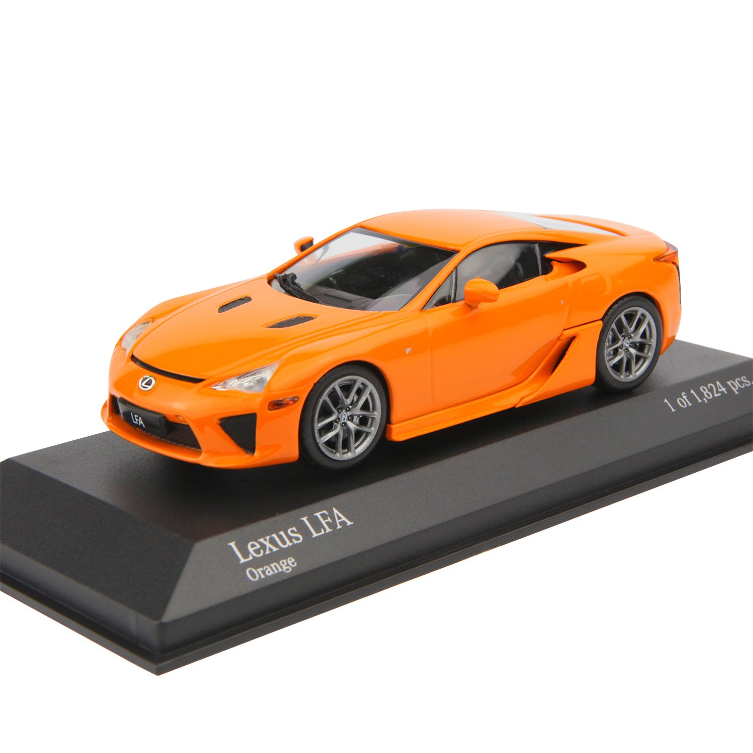 Minichamps Lexus LFA 1:43 Scale Diecast Model Car - Orange Limited Edition Collectible for Display & Racing Enthusiasts | Perfect for Home Decor, Office Display & Car Show Collections