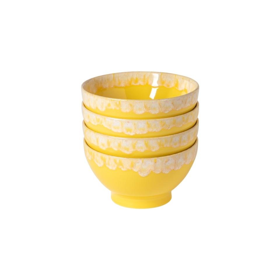 Premium Ceramic Latte Bowls Set of 4 - 12oz Coffee & Tea Cups for Cappuccino, Matcha, Soup - Microwave & Dishwasher Safe - Elegant Breakfast, Cafe Style, Home & Office Use