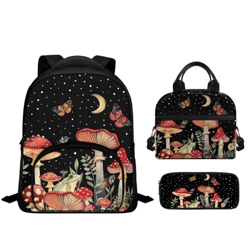 Butterfly Mushroom Moon Frog