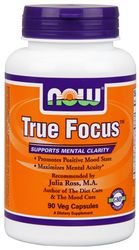 Now Foods True Focus Brain Support Supplement - 90 Vegetarian Capsules for Mental Clarity & Concentration | Study, Work & Gaming Focus Booster
