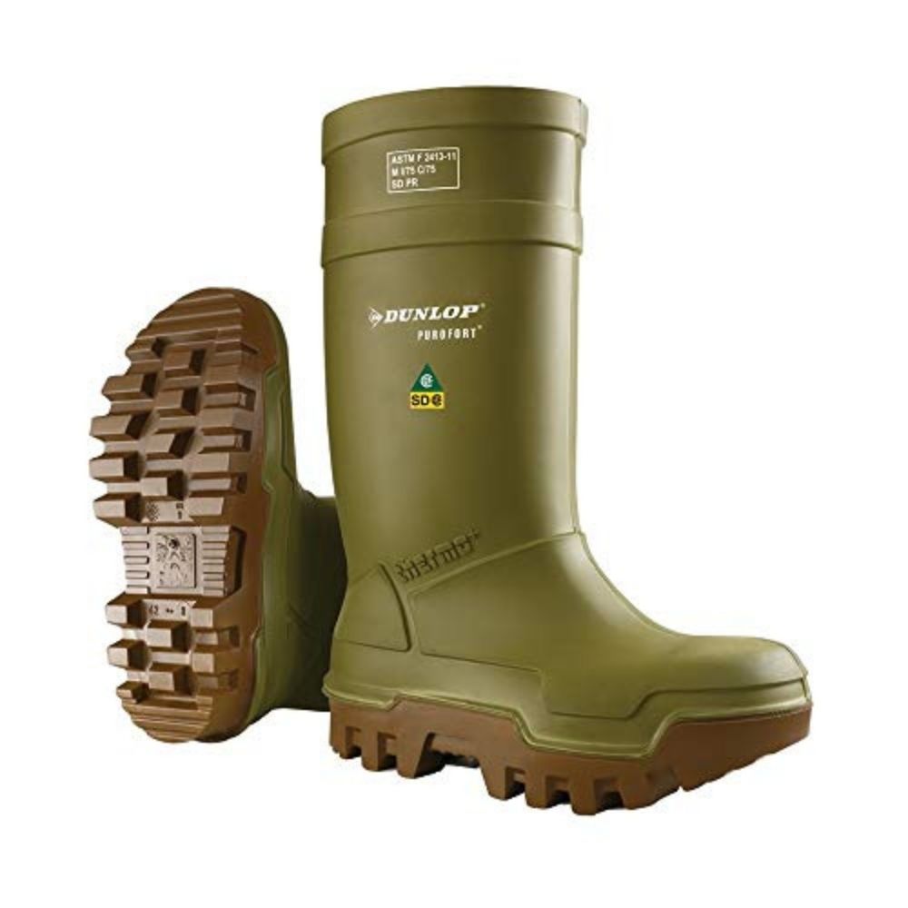 Dunlop Purofort Thermo Plus 662843 Men's Steel Toe Rubber Work Boots - Waterproof Safety Shoes for Construction, Winter & Outdoor Work