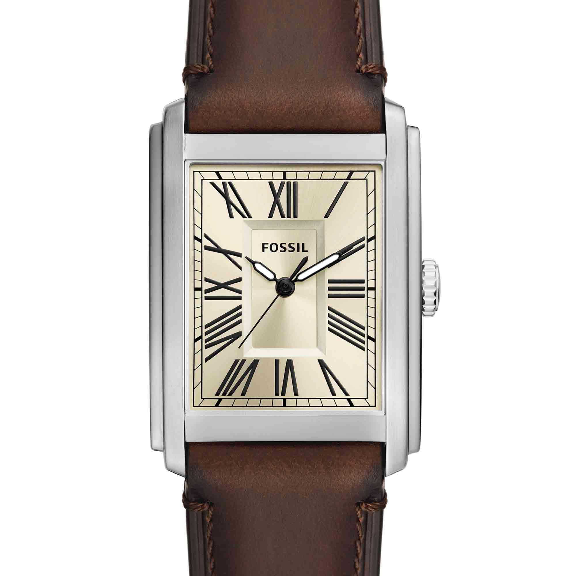Fossil Men's Carraway Quartz Stainless Steel Watch with Three-Hand Design - Stylish & Durable for Business, Casual & Everyday Wear