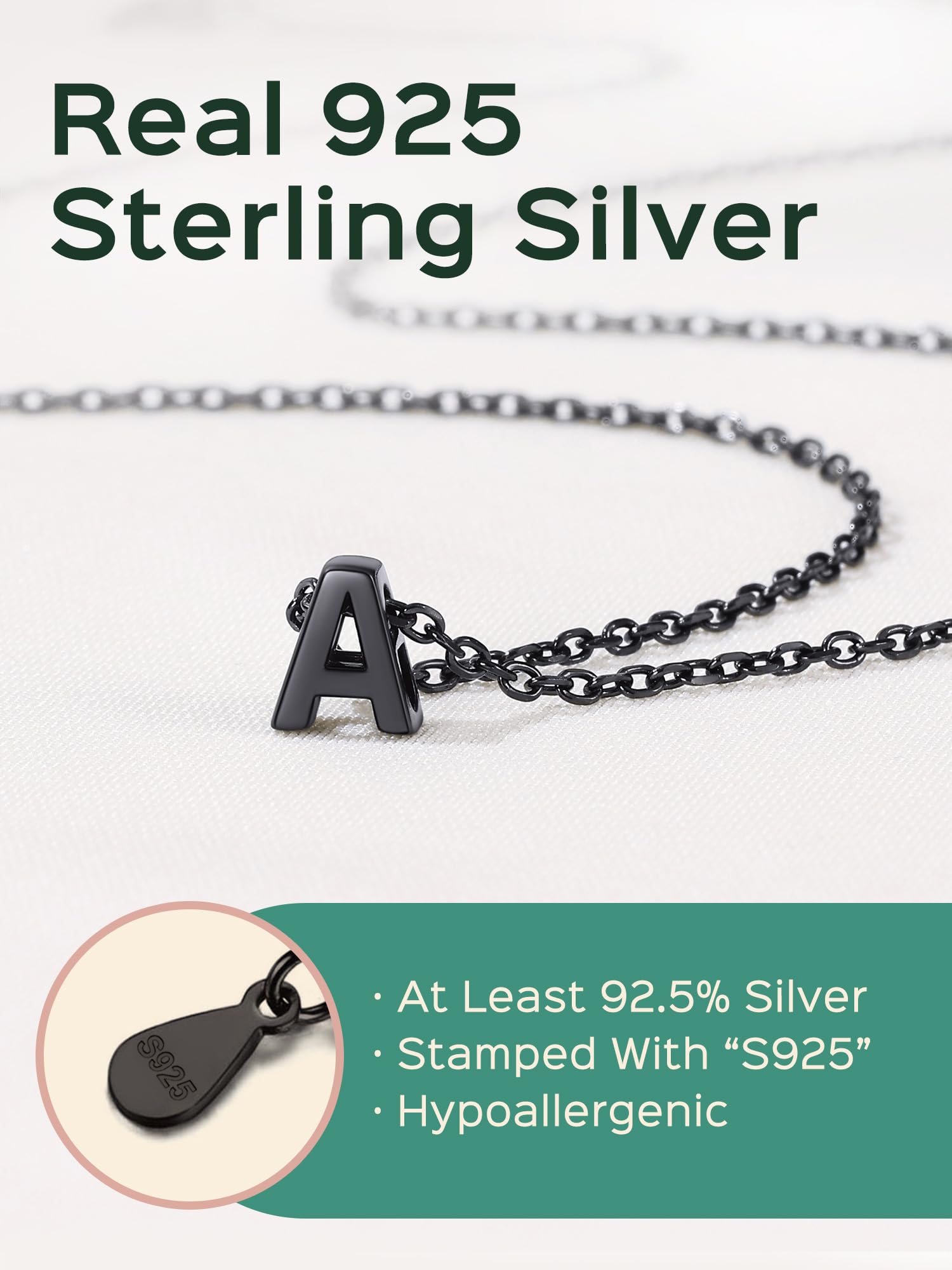 ChicSilver 925 Sterling Silver Initial Necklace for Women - Personalized Dainty Letter Pendant Jewelry with Gift Box - Perfect for Birthdays, Anniversaries & Everyday Elegance