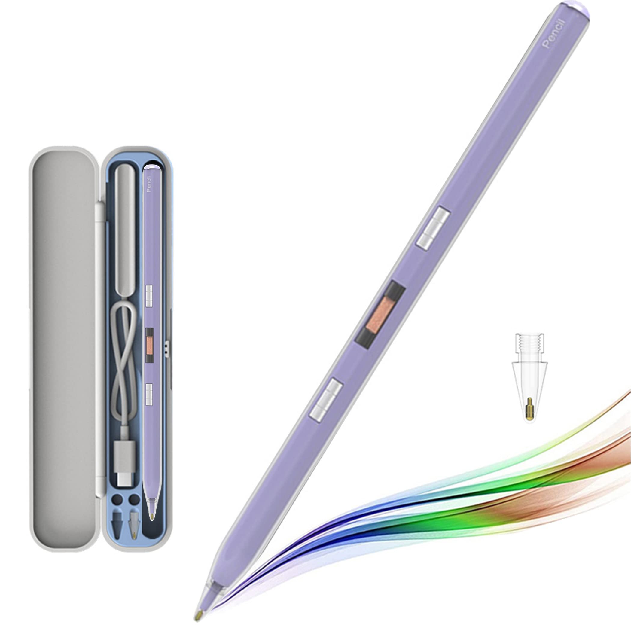 Apple Pencil 2nd Generation - Wireless Charging Stylus Pen for iPad Pro 11/12.9 inch (2018-2023), iPad Air 3/4/5, iPad 6/7/8/9 & iPad Mini 5/6 | Fine Point Precision & Pressure Sensitivity | Perfect for Drawing, Note-Taking & Digital Art (Purple)