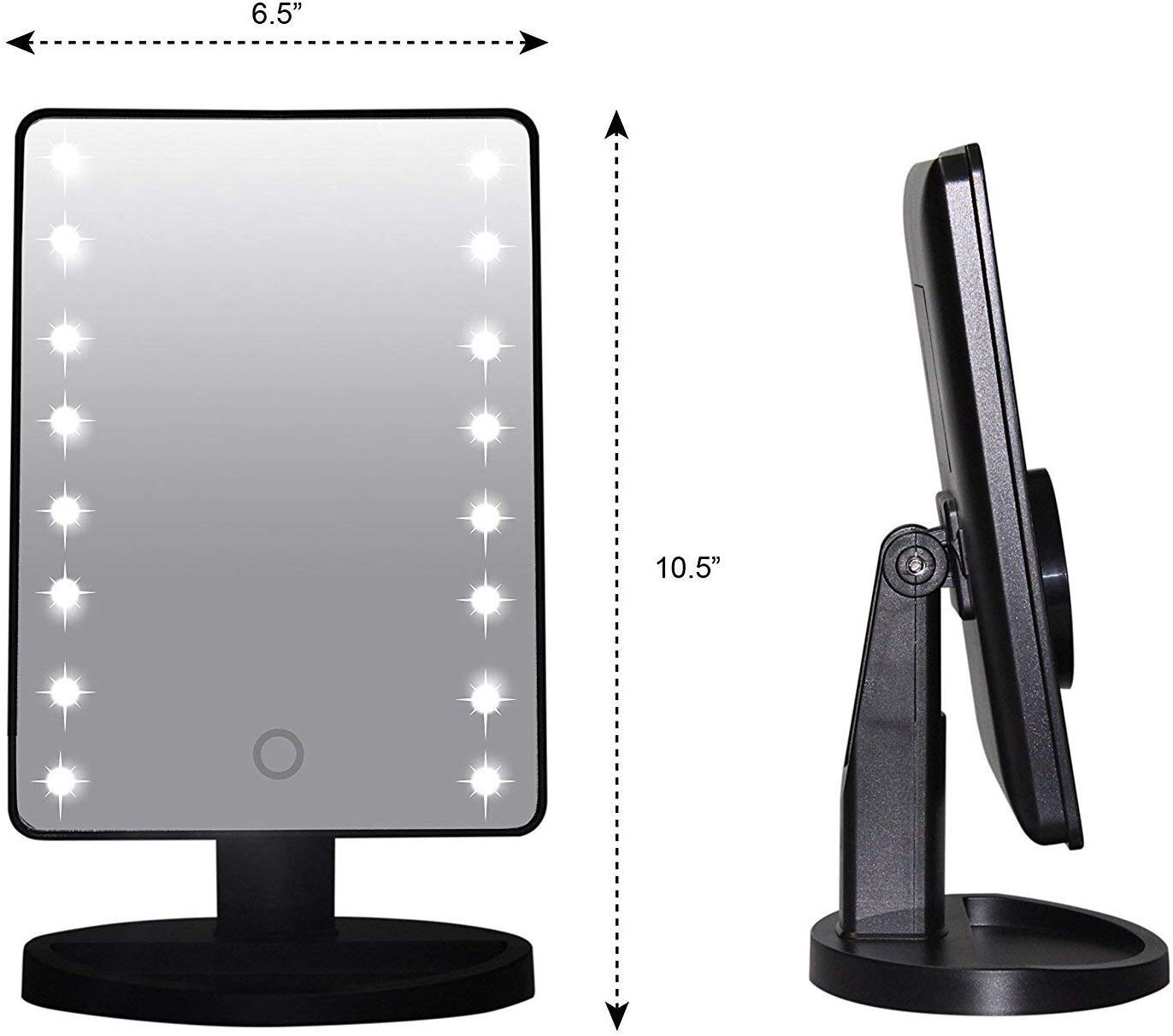 Best LED Makeup Mirror with Lights - 10X Magnification, Touch Control, Dimmable for Vanity, Bathroom & Travel - Perfect for Makeup Application, Skincare & Grooming