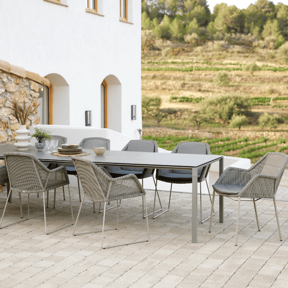 Breeze Outdoor Dining Weave Chairs Set of 2 - Lightweight Patio Furniture for Backyard, Poolside & Garden - Weather-Resistant Wicker Dining Chairs with Cushions