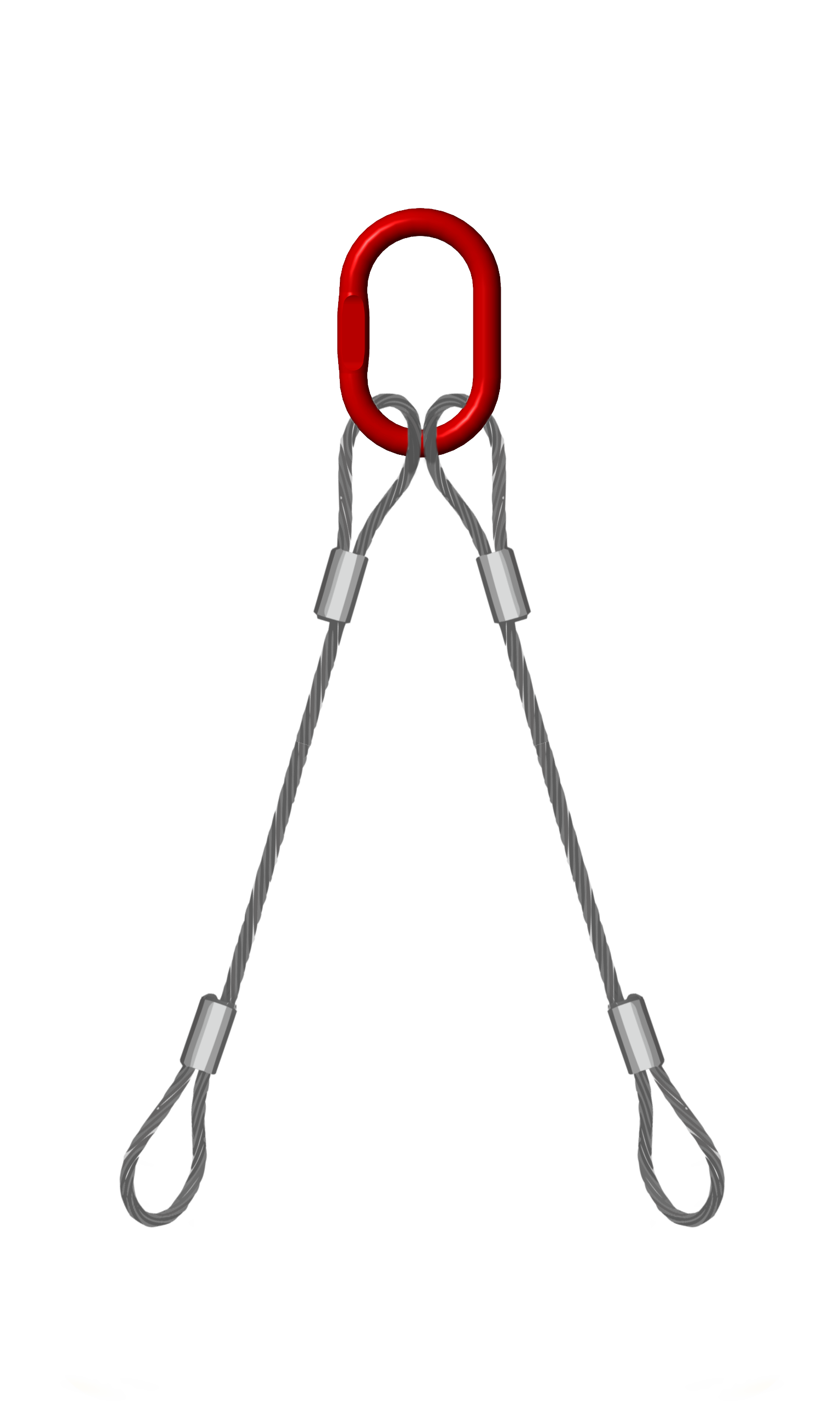 10mm Double Leg Wire Rope Sling - 1.7 Ton Capacity - Heavy Duty Lifting Sling for Construction, Towing & Marine Applications