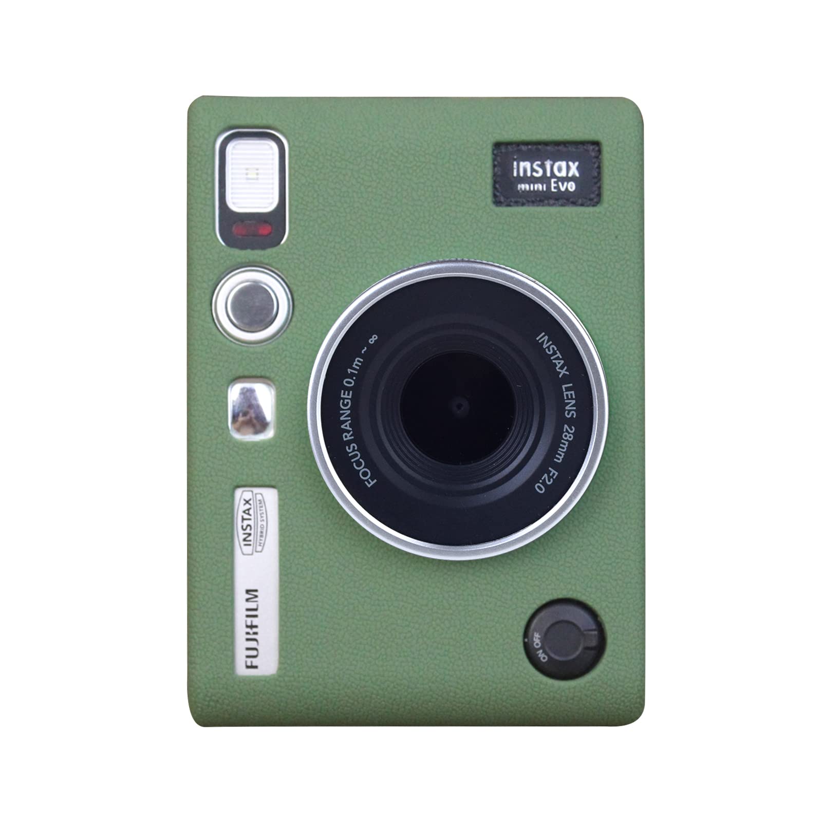 Rieibi Silicone Protective Case for Fujifilm Instax Mini EVO Instant Camera - Soft Rubber Lightweight Cover - Shockproof & Scratch Resistant - Perfect for Travel, Parties & Everyday Use (Green)