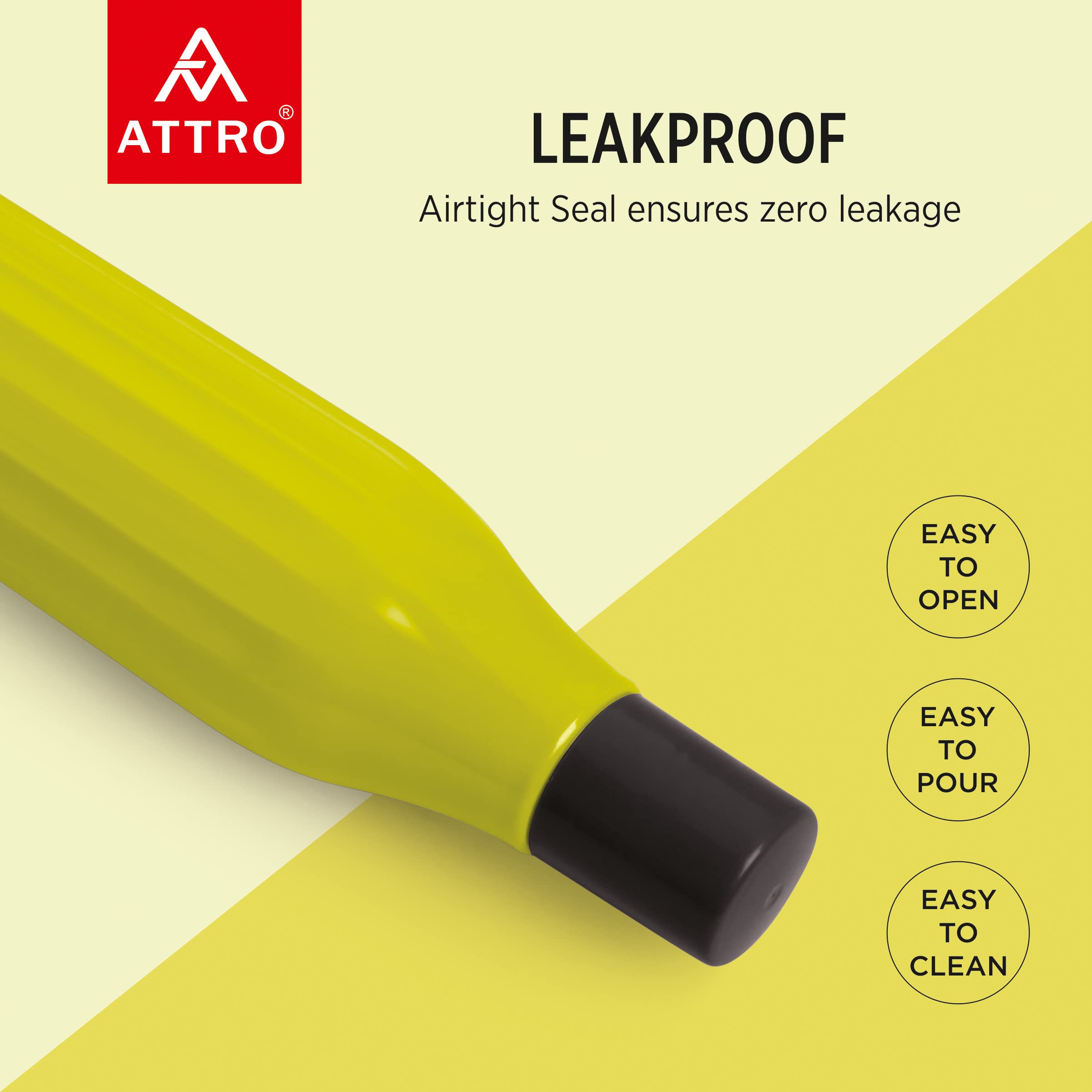 Attro Sky Splash 800 Super PU Insulated Hot & Cold Water Bottle - 670ml (Green, Set of 2) | Leak-Proof, Portable Stainless Steel Thermos for Travel, Hiking, Office, School & Gym | Keeps Drinks Hot/Cold for 24 Hours